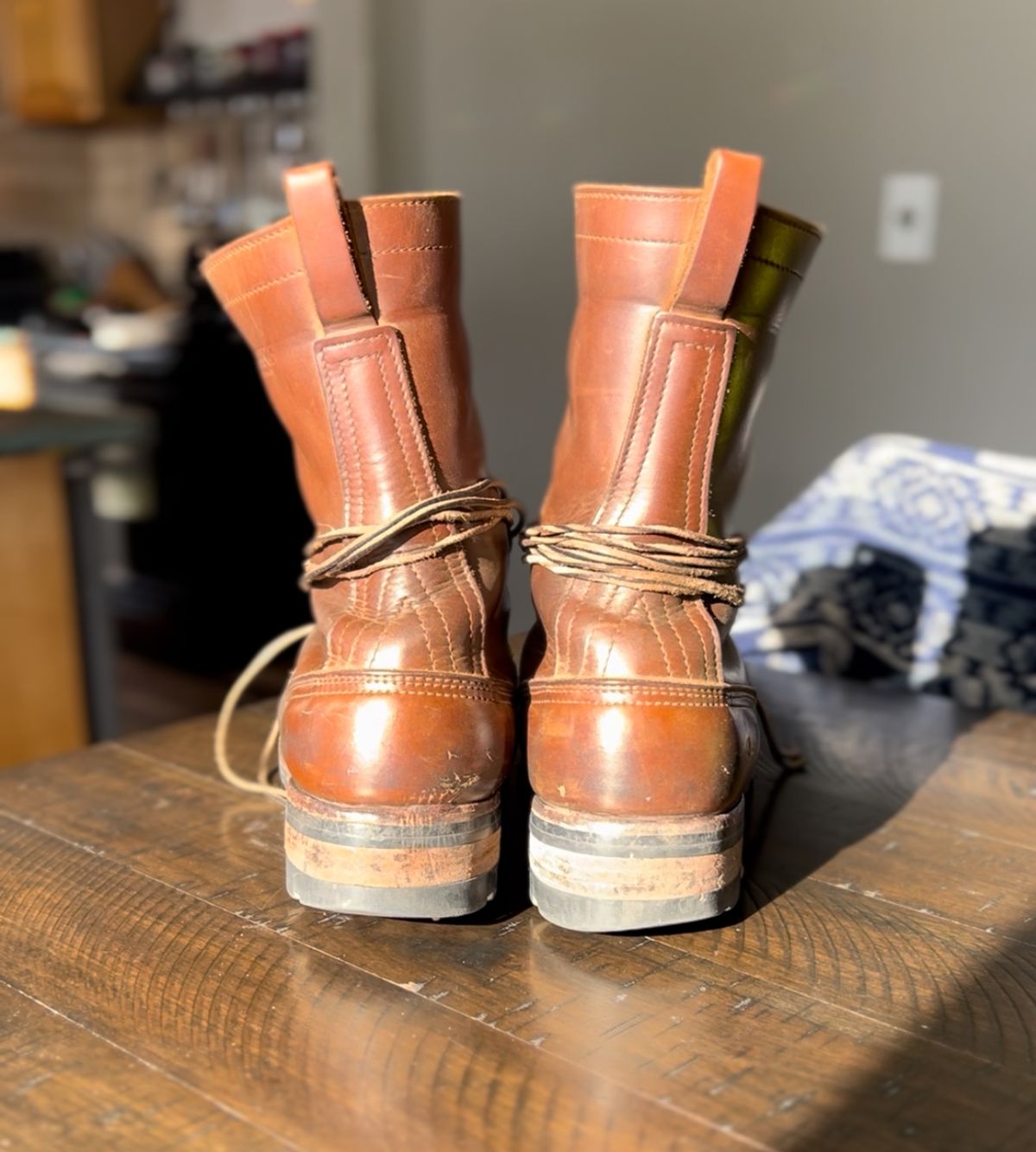 Photo by petejones418 on December 2, 2025 of the Nicks Lace Up Work in Seidel WeatherShield Brown.