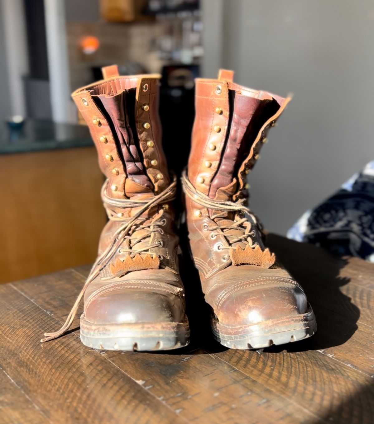 Photo by petejones418 on December 2, 2025 of the Nicks Lace Up Work in Seidel WeatherShield Brown.