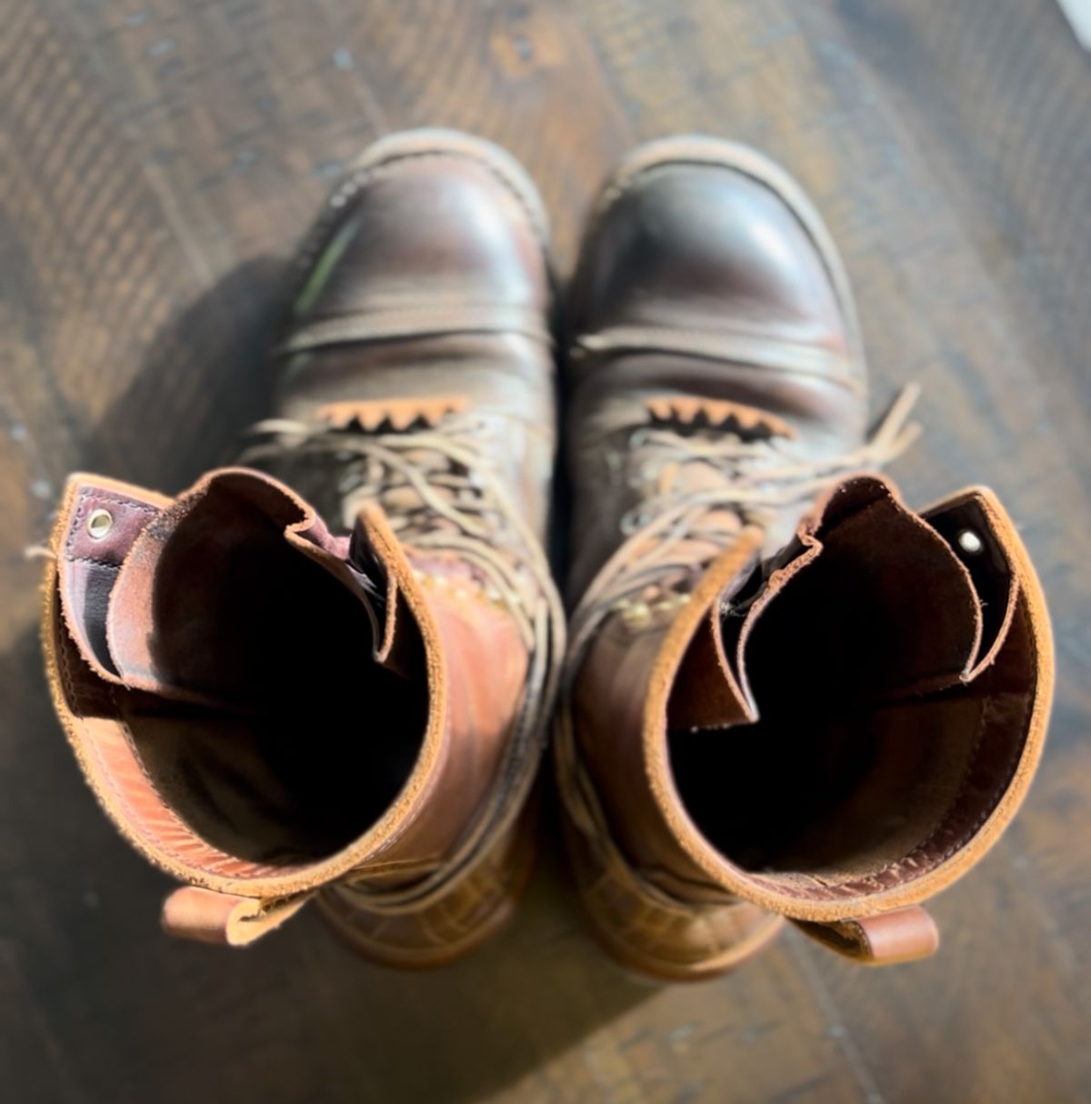 Photo by petejones418 on December 2, 2025 of the Nicks Lace Up Work in Seidel WeatherShield Brown.