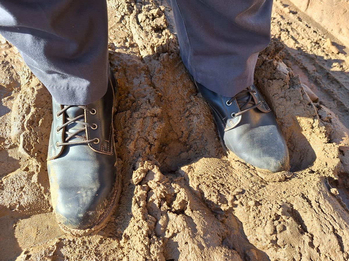 Photo by Arto on January 14, 2025 of the Truman Plain Toe Boot in Seidel Black Double Shot.