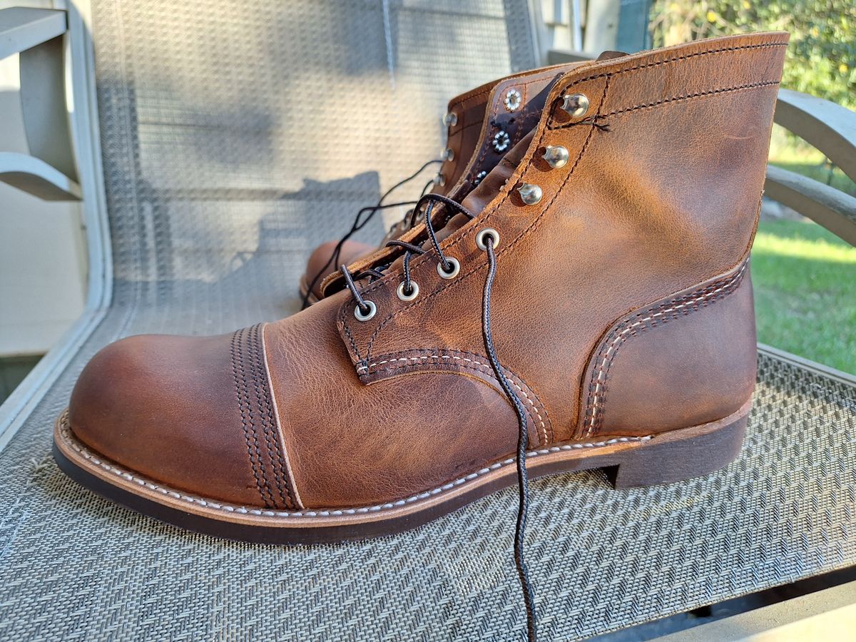 Photo by Arto on October 10, 2024 of the Red Wing Iron Ranger in S.B. Foot Copper Rough and Tough.