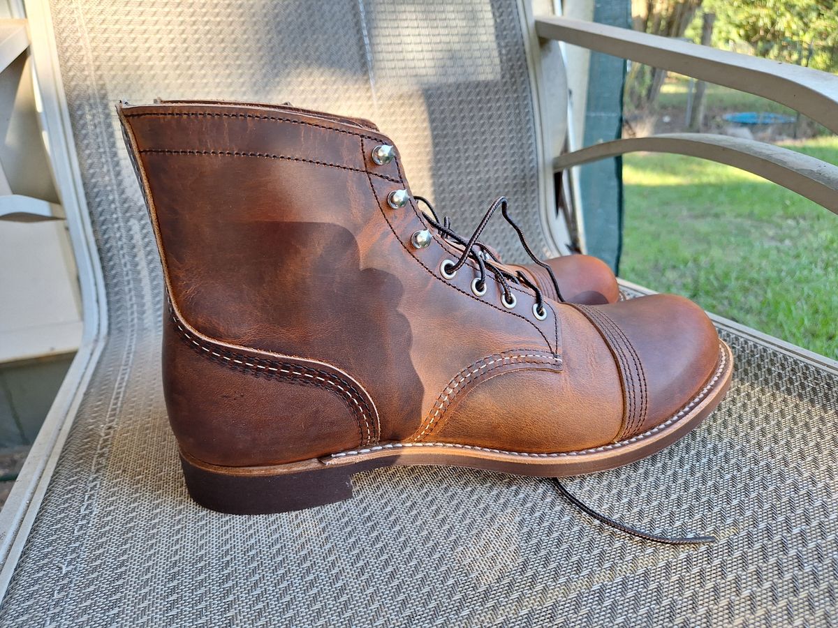 Photo by Arto on October 10, 2024 of the Red Wing Iron Ranger in S.B. Foot Copper Rough and Tough.