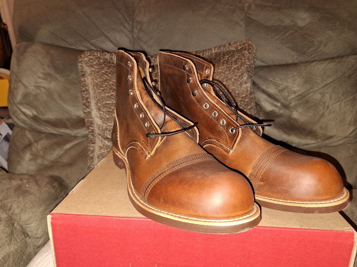 Photo by Arto on October 10, 2024 of the Red Wing Iron Ranger in S.B. Foot Copper Rough and Tough.