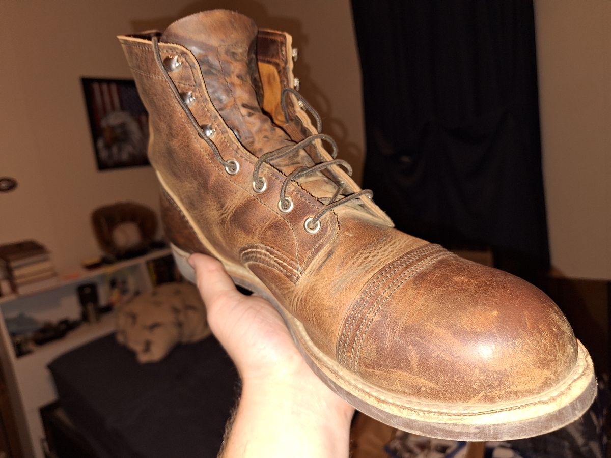 Photo by Arto on October 23, 2024 of the Red Wing Iron Ranger in S.B. Foot Copper Rough and Tough.