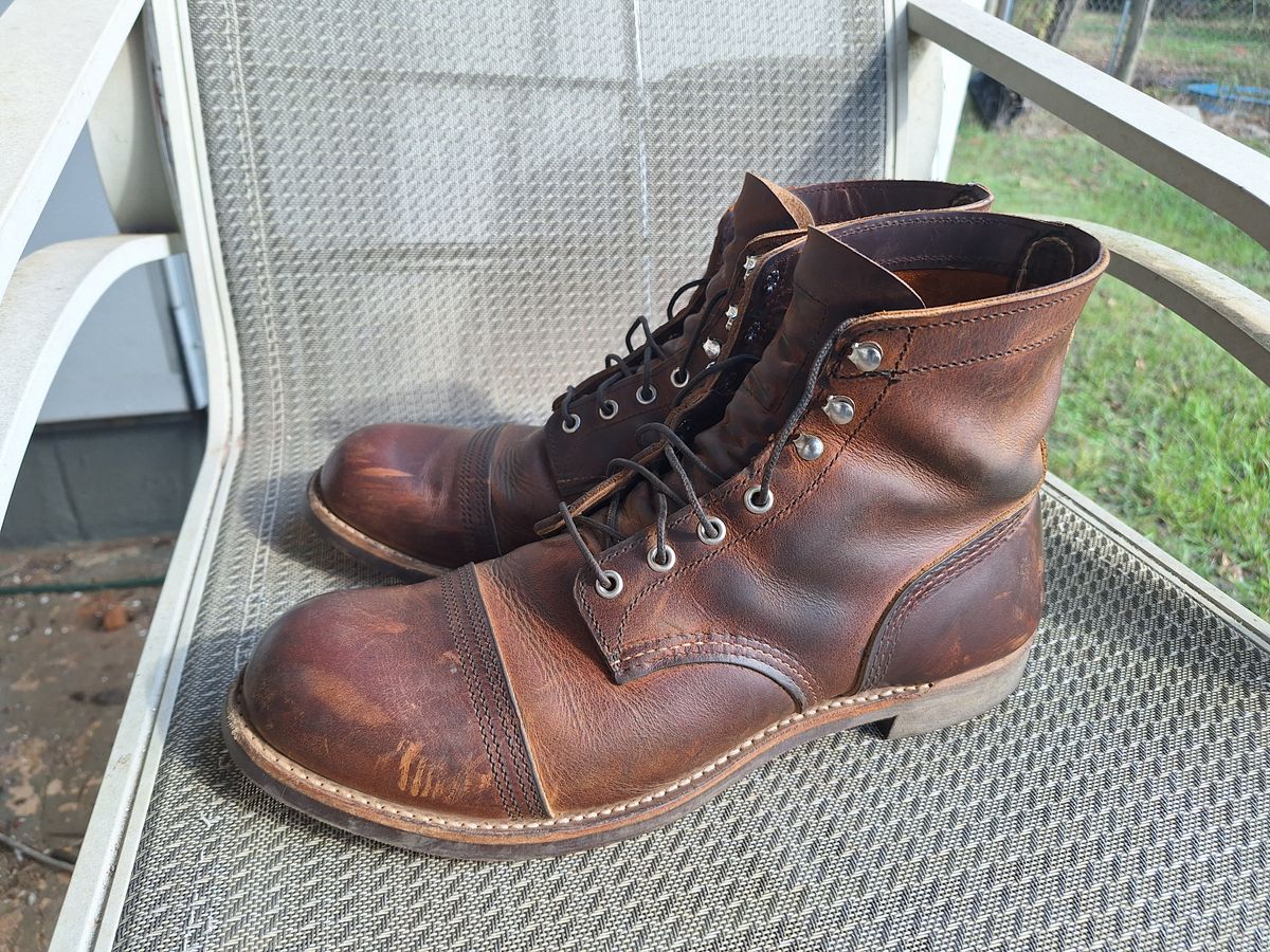 Photo by Arto on November 2, 2024 of the Red Wing Iron Ranger in S.B. Foot Copper Rough and Tough.