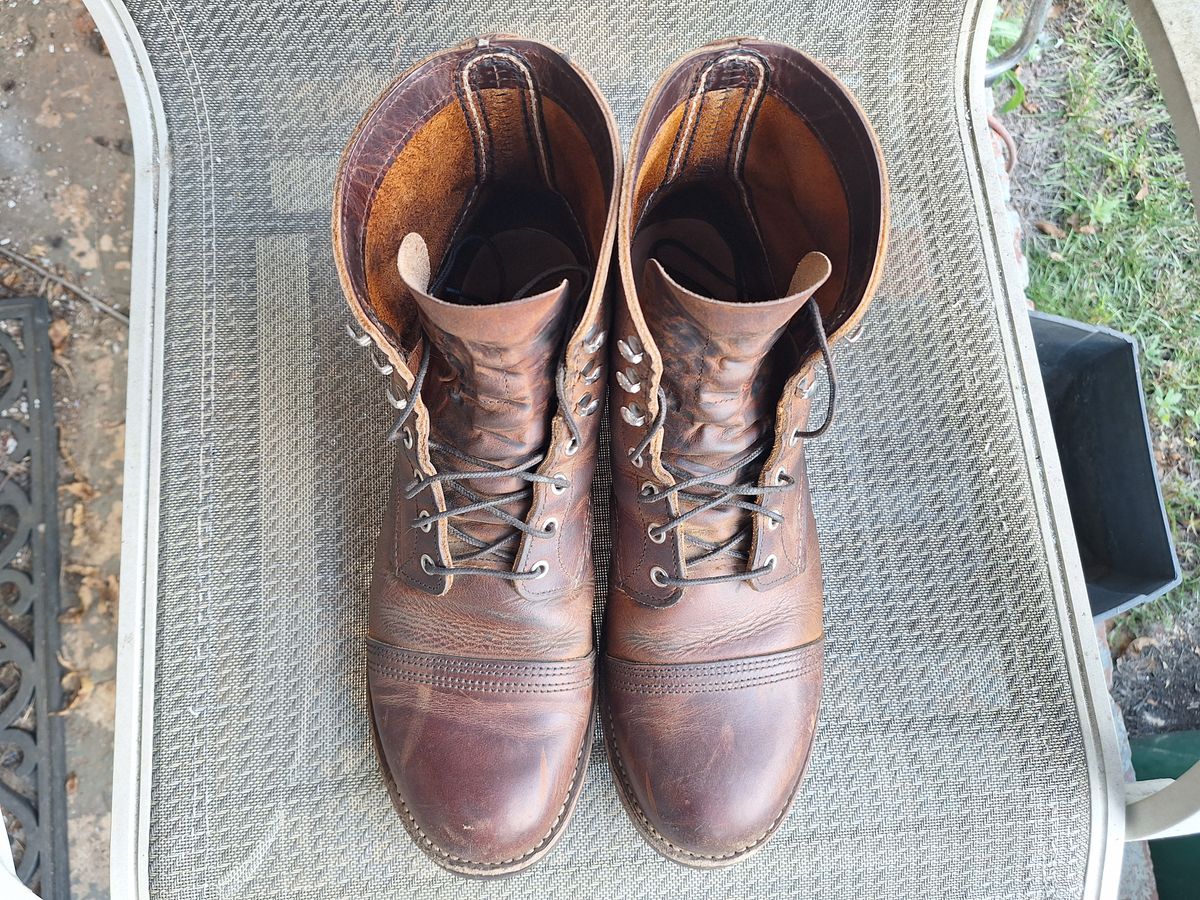Photo by Arto on November 2, 2024 of the Red Wing Iron Ranger in S.B. Foot Copper Rough and Tough.