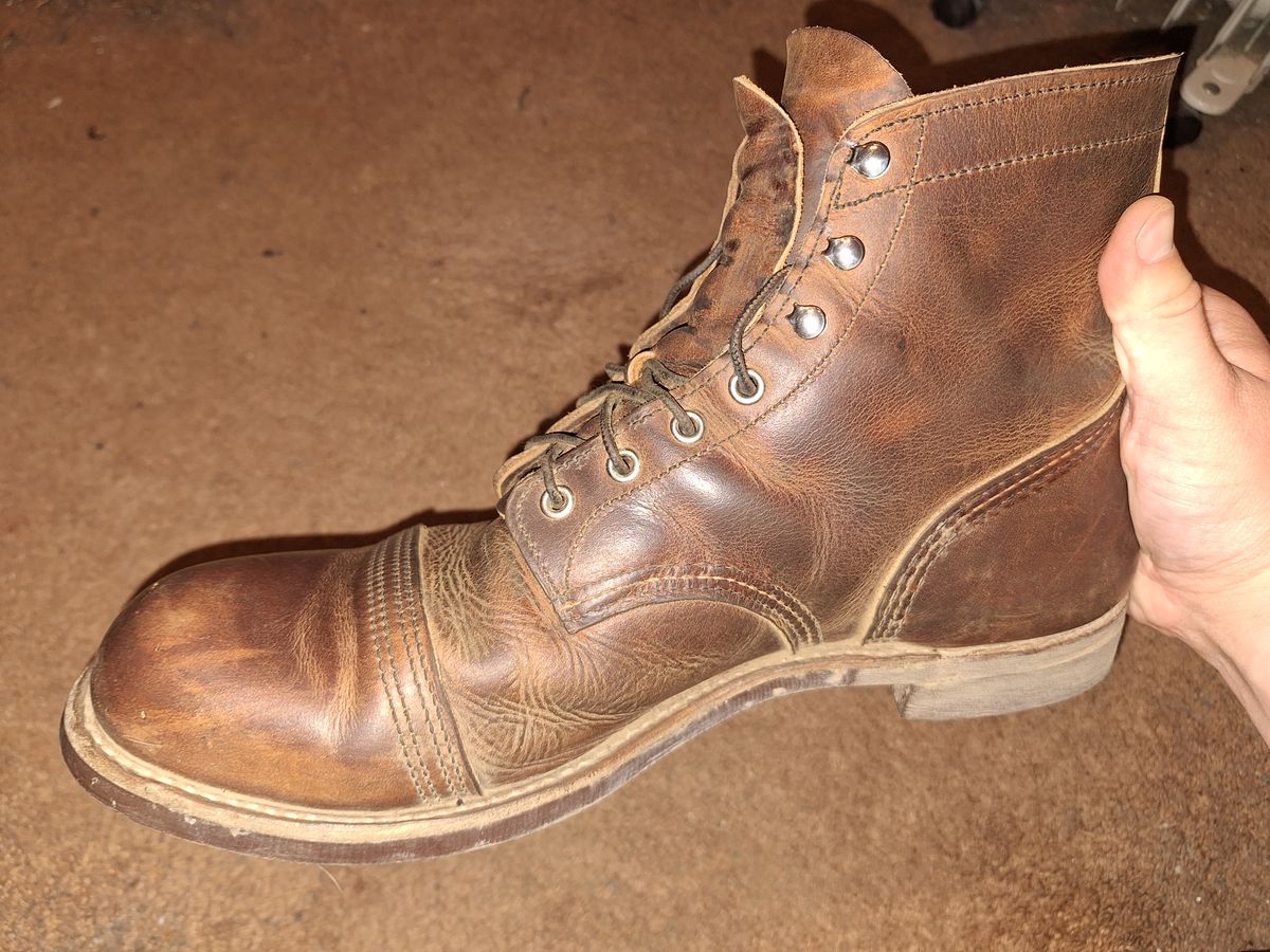 Photo by Arto on November 11, 2024 of the Red Wing Iron Ranger in S.B. Foot Copper Rough and Tough.