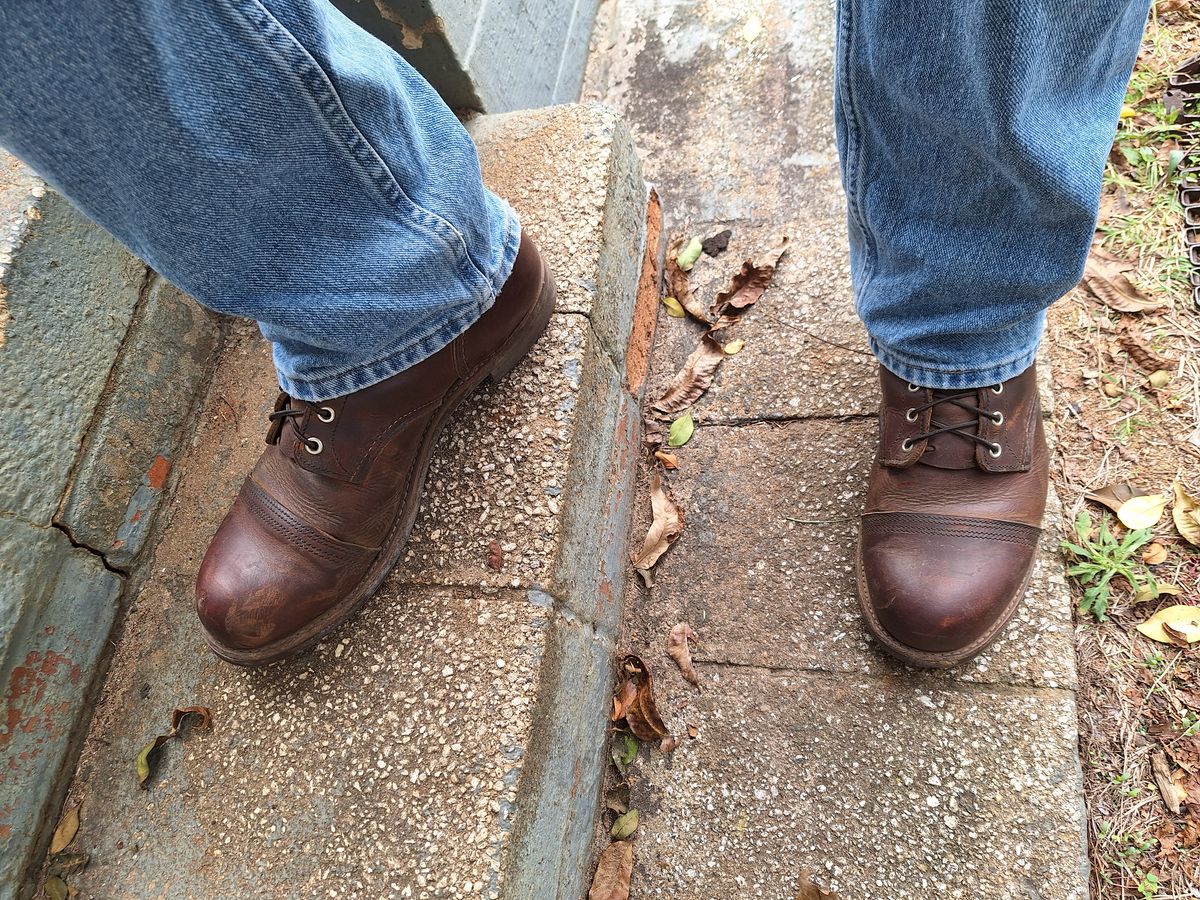 Photo by Arto on November 29, 2024 of the Red Wing Iron Ranger in S.B. Foot Copper Rough and Tough.