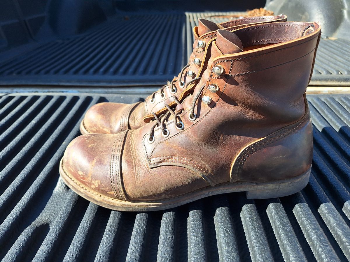 Photo by Arto on December 3, 2024 of the Red Wing Iron Ranger in S.B. Foot Copper Rough and Tough.