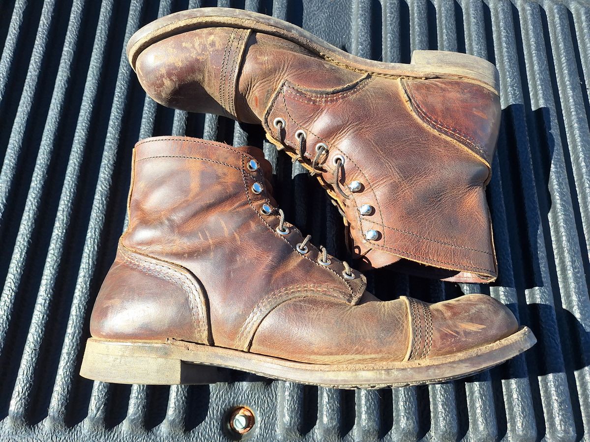 Photo by Arto on December 3, 2024 of the Red Wing Iron Ranger in S.B. Foot Copper Rough and Tough.