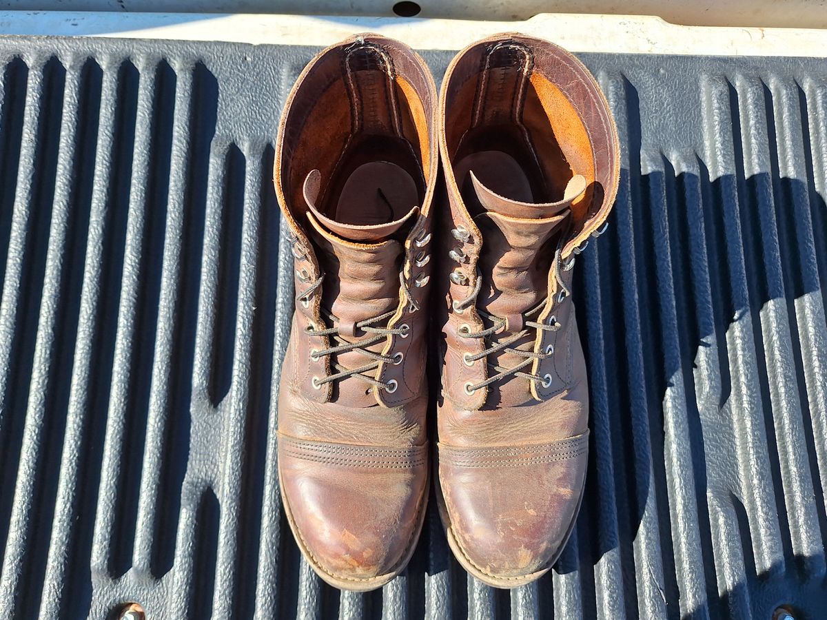 Photo by Arto on December 3, 2024 of the Red Wing Iron Ranger in S.B. Foot Copper Rough and Tough.