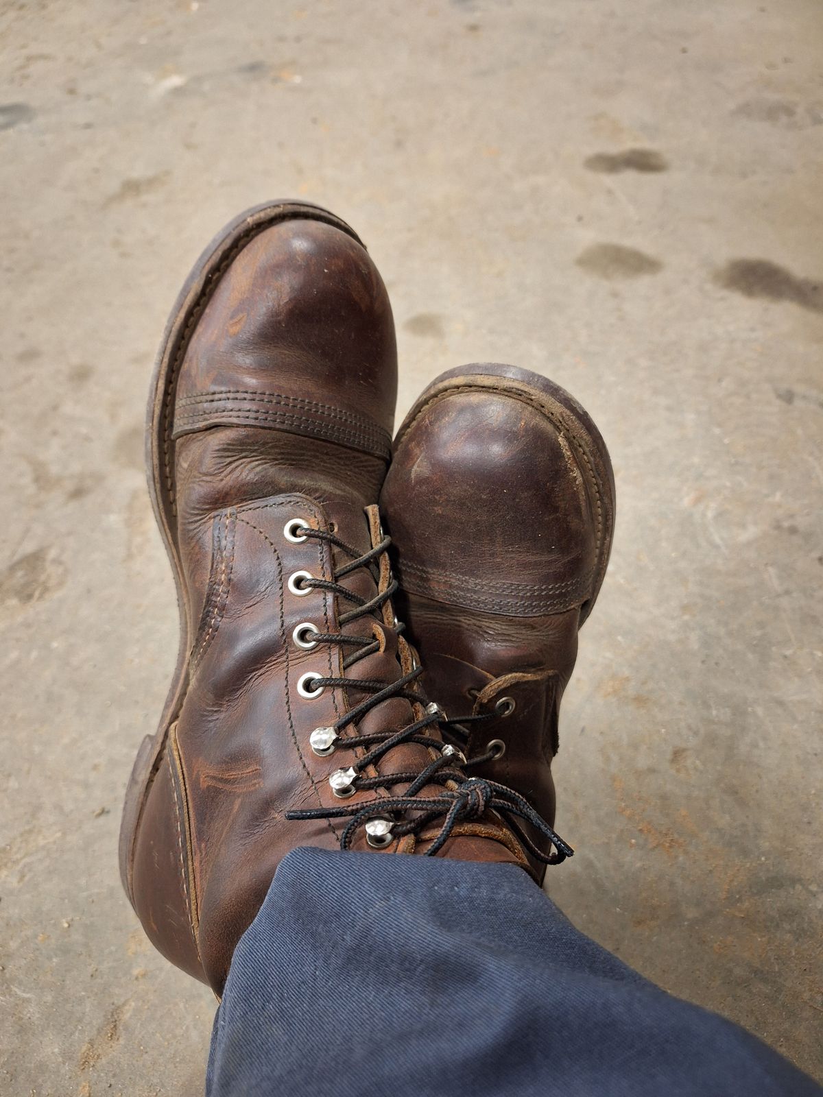 Photo by Arto on December 13, 2024 of the Red Wing Iron Ranger in S.B. Foot Copper Rough and Tough.
