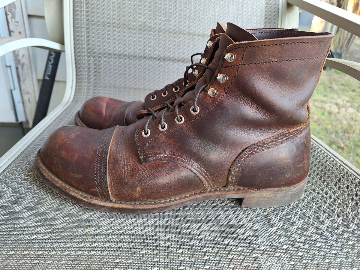 Photo by Arto on January 3, 2025 of the Red Wing Iron Ranger in S.B. Foot Copper Rough and Tough.