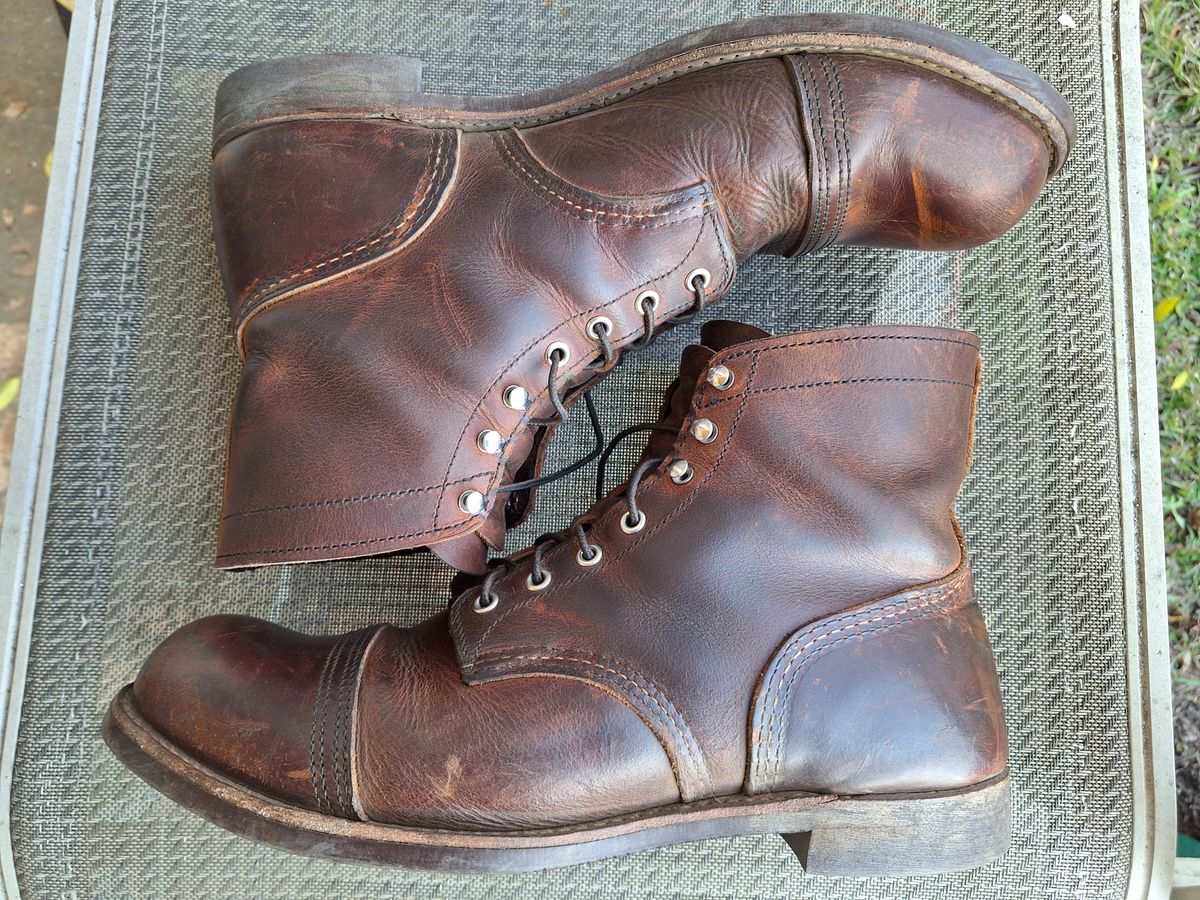 Photo by Arto on January 3, 2025 of the Red Wing Iron Ranger in S.B. Foot Copper Rough and Tough.