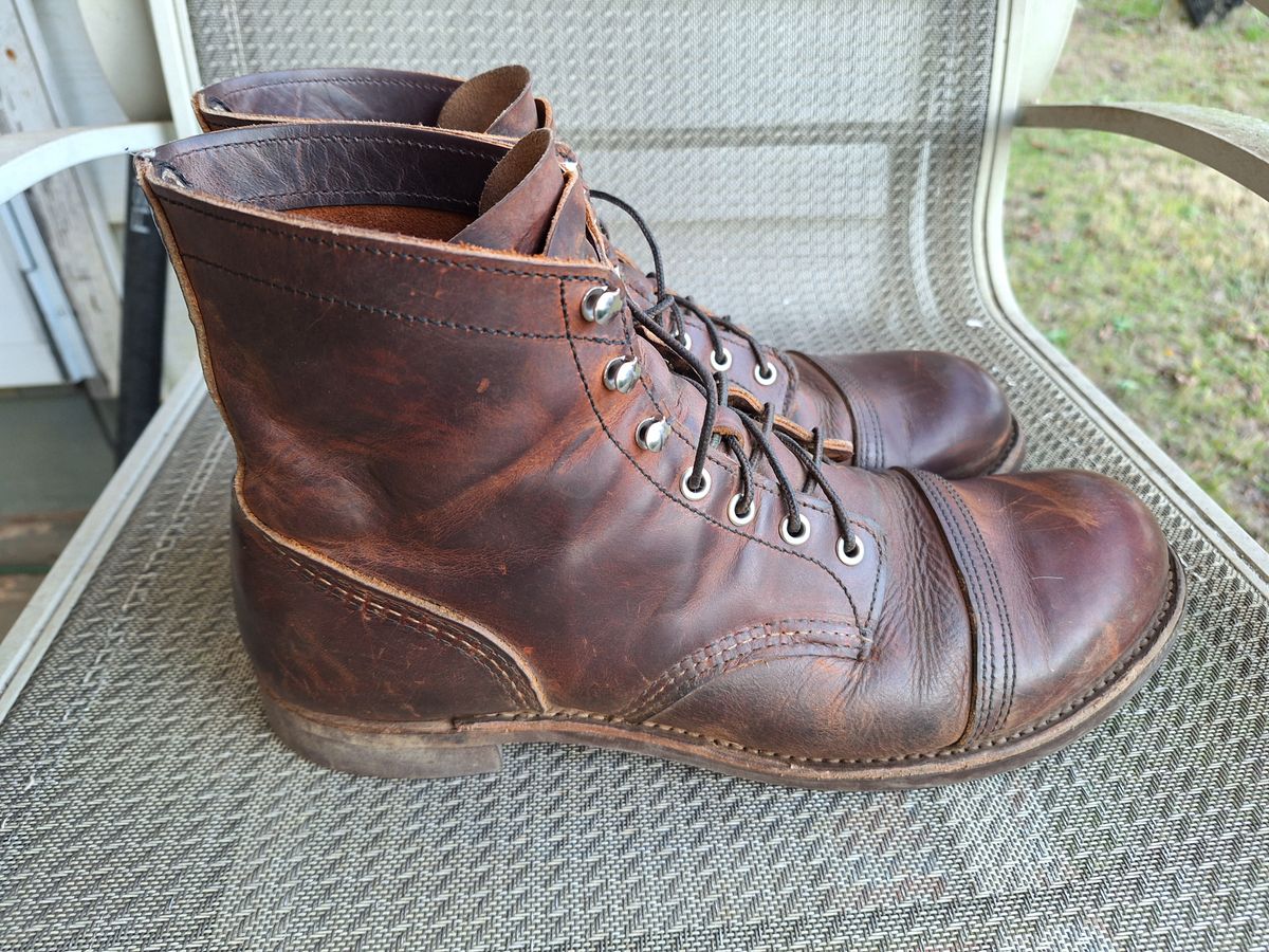 Photo by Arto on January 3, 2025 of the Red Wing Iron Ranger in S.B. Foot Copper Rough and Tough.