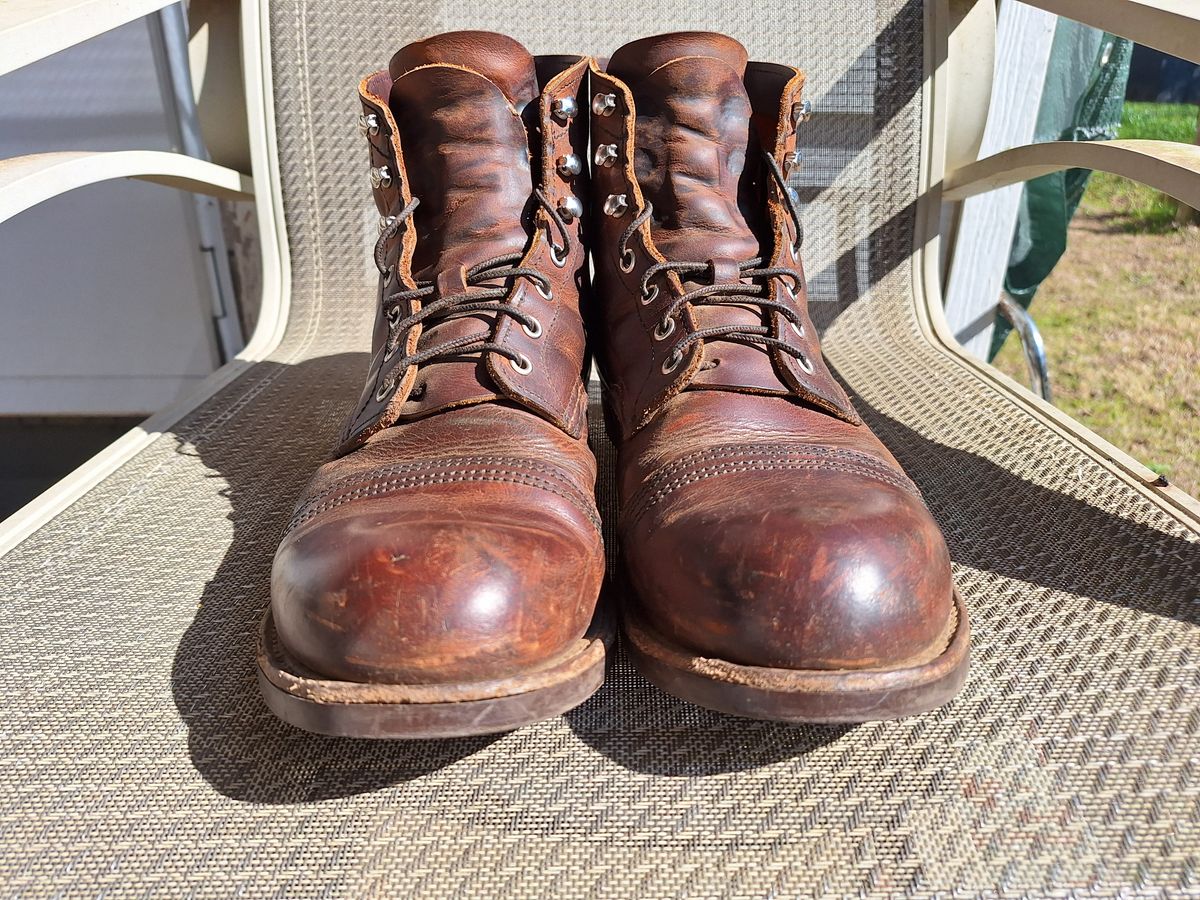 Photo by Arto on February 2, 2025 of the Red Wing Iron Ranger in S.B. Foot Copper Rough and Tough.
