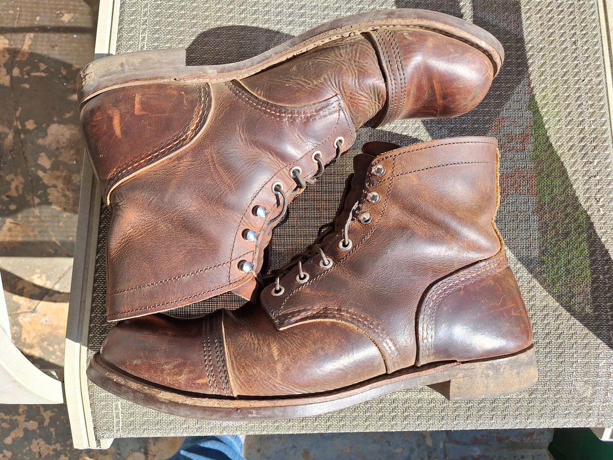 Photo by Arto on February 2, 2025 of the Red Wing Iron Ranger in S.B. Foot Copper Rough and Tough.