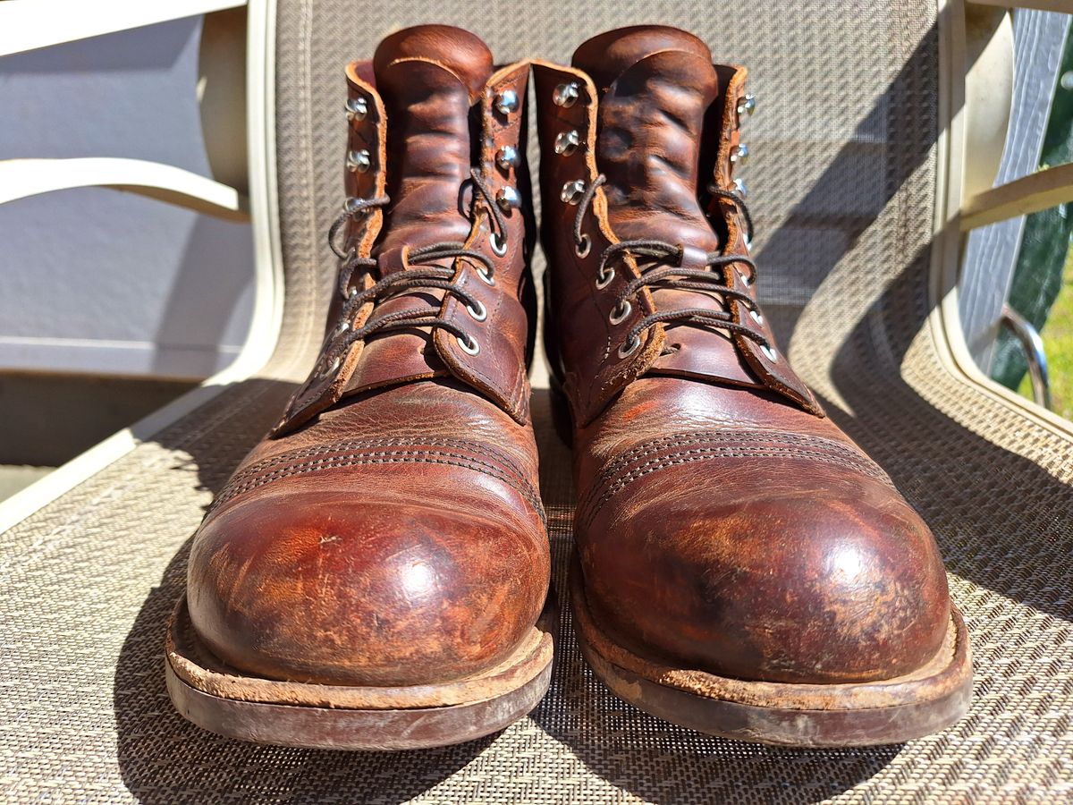 Photo by Arto on March 1, 2025 of the Red Wing Iron Ranger in S.B. Foot Copper Rough and Tough.