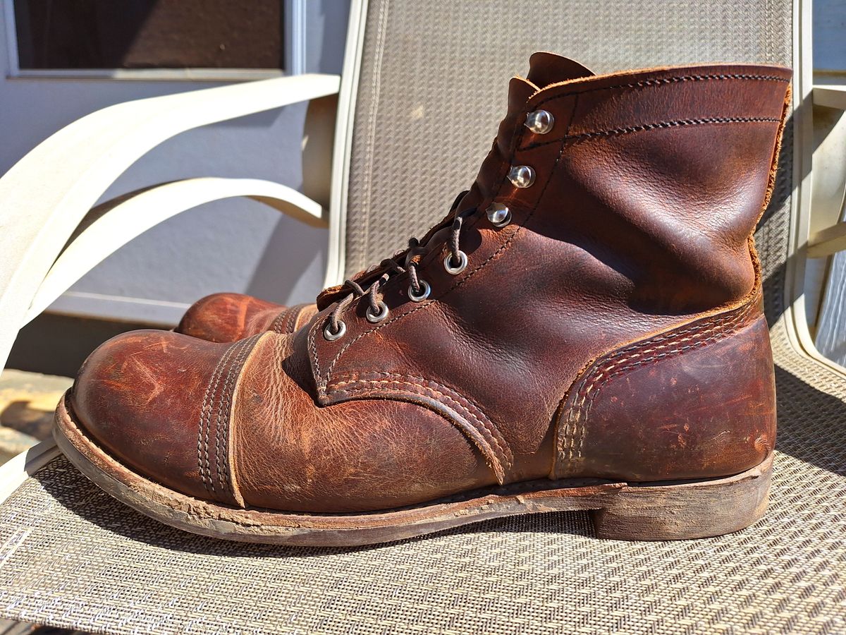 Photo by Arto on March 1, 2025 of the Red Wing Iron Ranger in S.B. Foot Copper Rough and Tough.