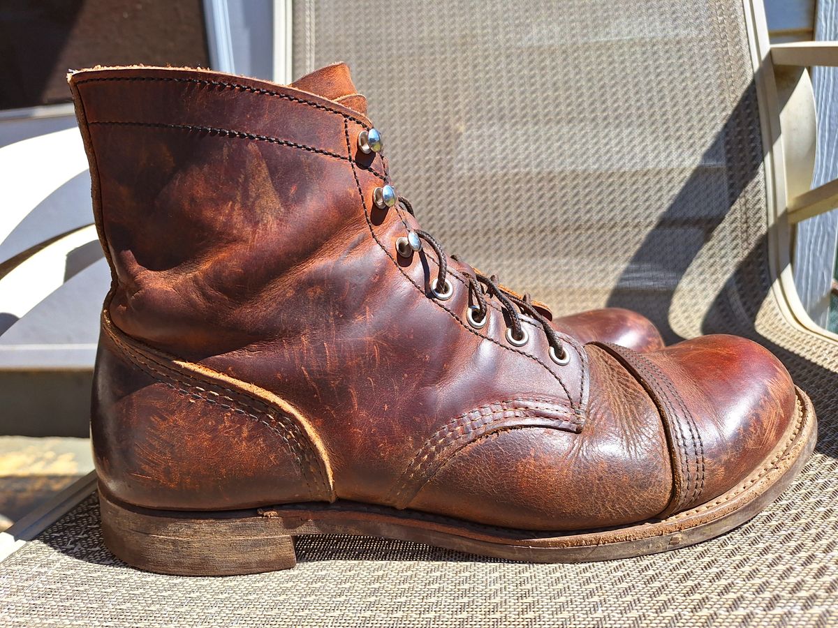 Photo by Arto on March 1, 2025 of the Red Wing Iron Ranger in S.B. Foot Copper Rough and Tough.