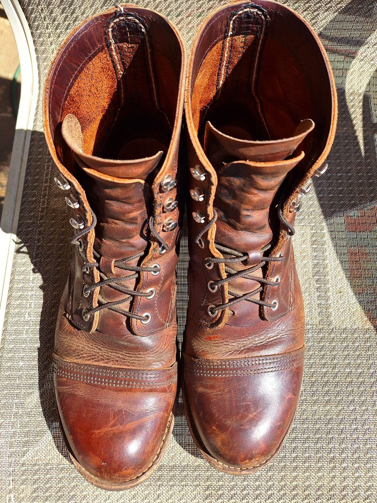 Photo by Arto on March 1, 2025 of the Red Wing Iron Ranger in S.B. Foot Copper Rough and Tough.