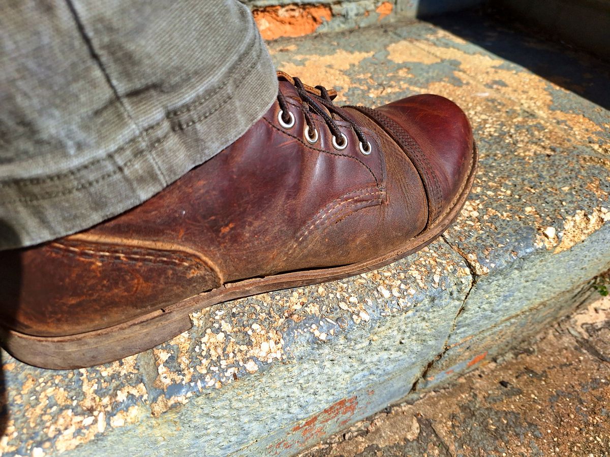 Photo by Arto on March 22, 2025 of the Red Wing Iron Ranger in S.B. Foot Copper Rough and Tough.