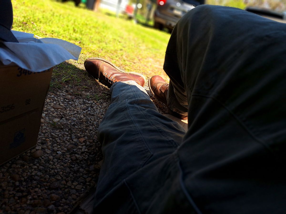 Photo by Arto on March 22, 2025 of the Red Wing Iron Ranger in S.B. Foot Copper Rough and Tough.