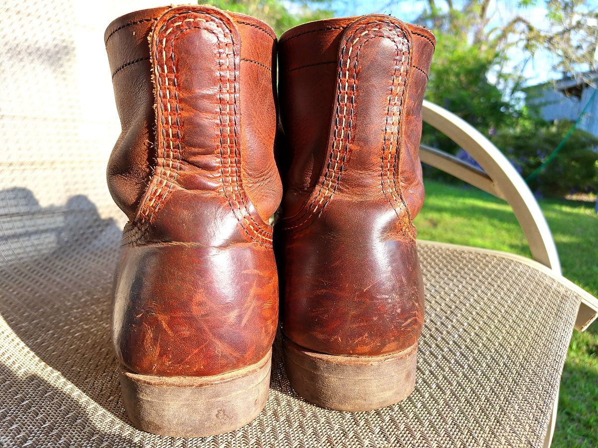 Photo by Arto on April 1, 2025 of the Red Wing Iron Ranger in S.B. Foot Copper Rough and Tough.