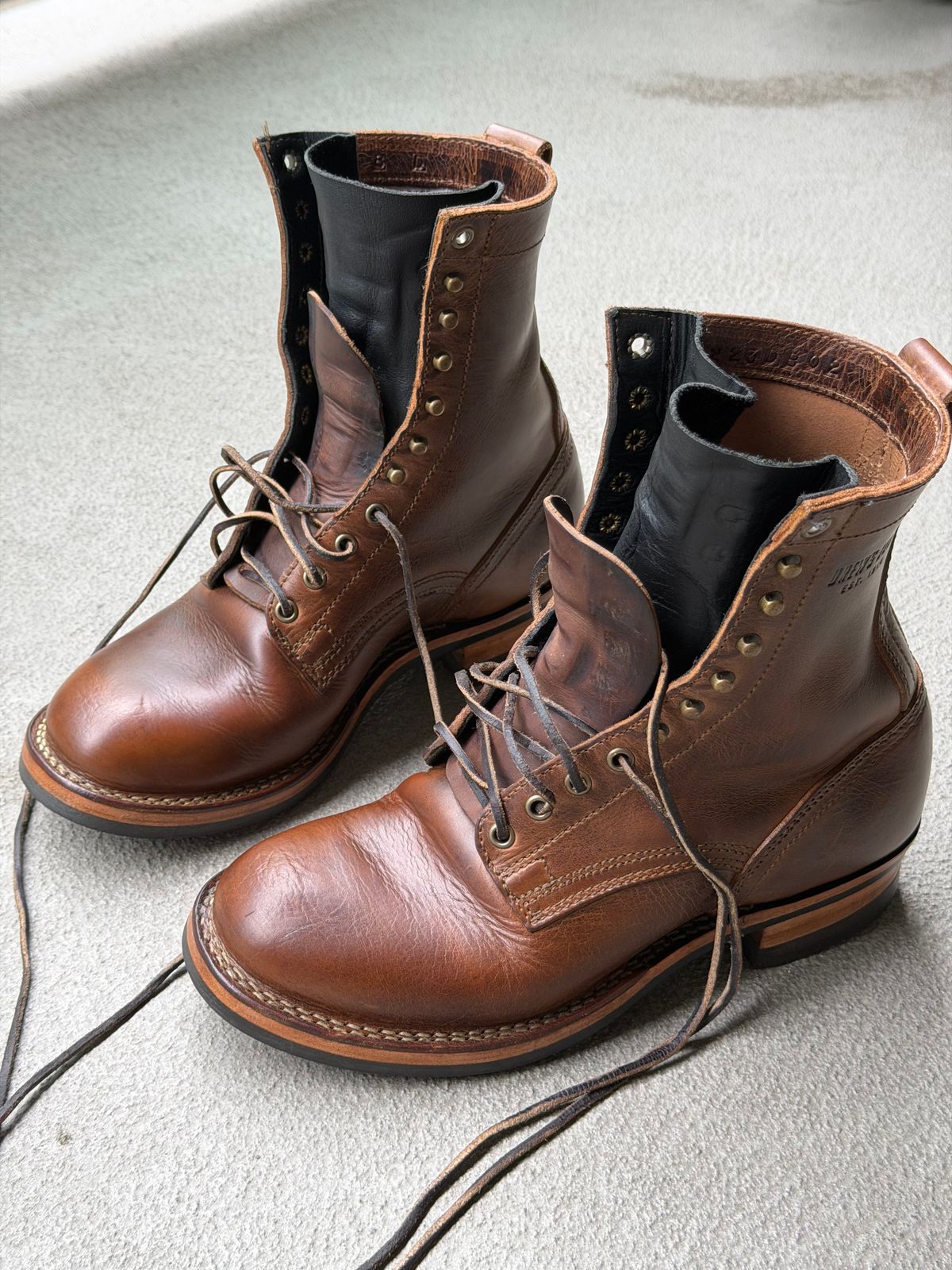 Photo by Dingo_Ugly on May 1, 2026 of the Drew's Boots Contractor 8 Inch in Rowdy Smooth.