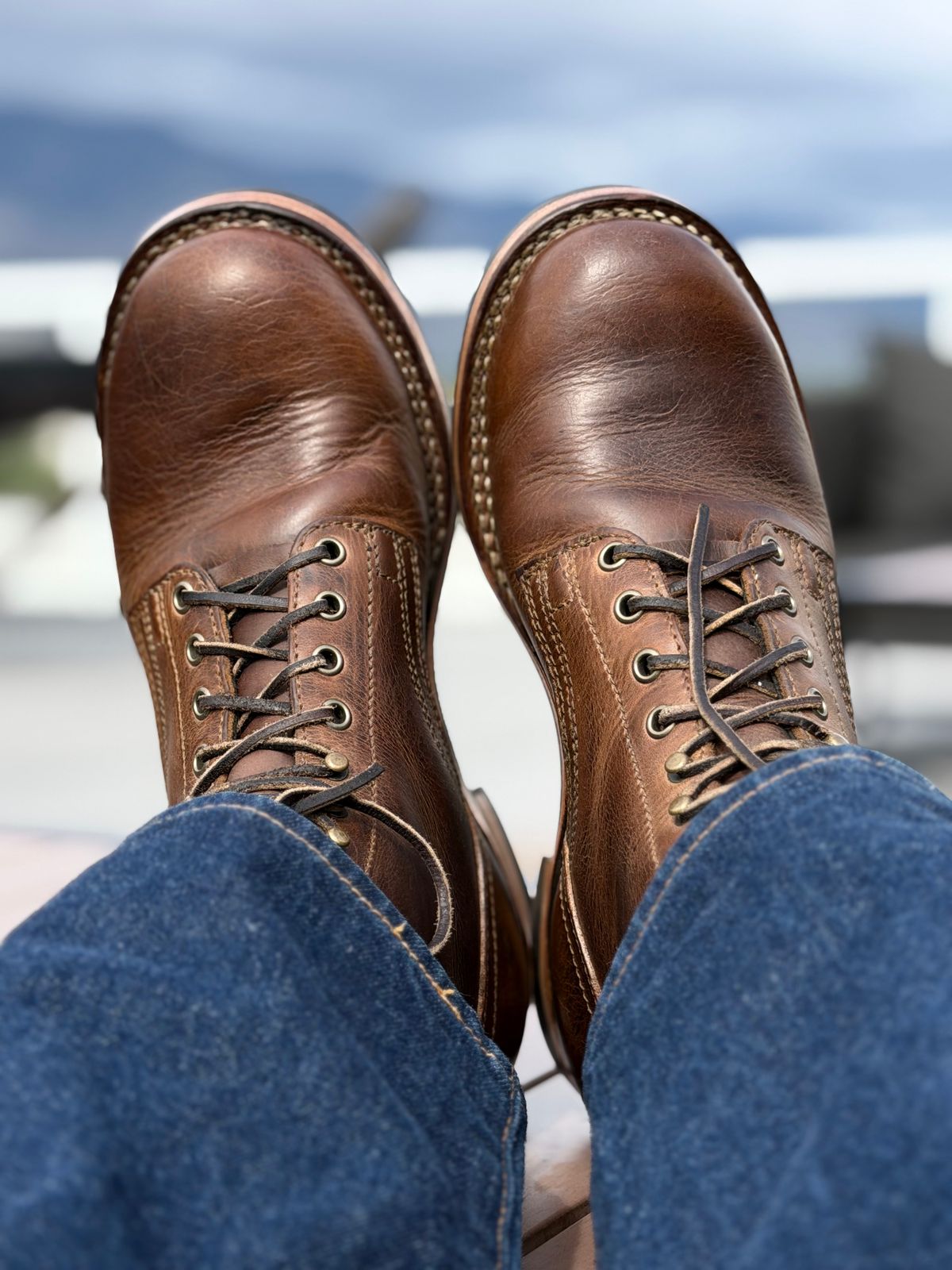 Photo by Dingo_Ugly on May 4, 2026 of the Drew's Boots Contractor 8 Inch in Rowdy Smooth.