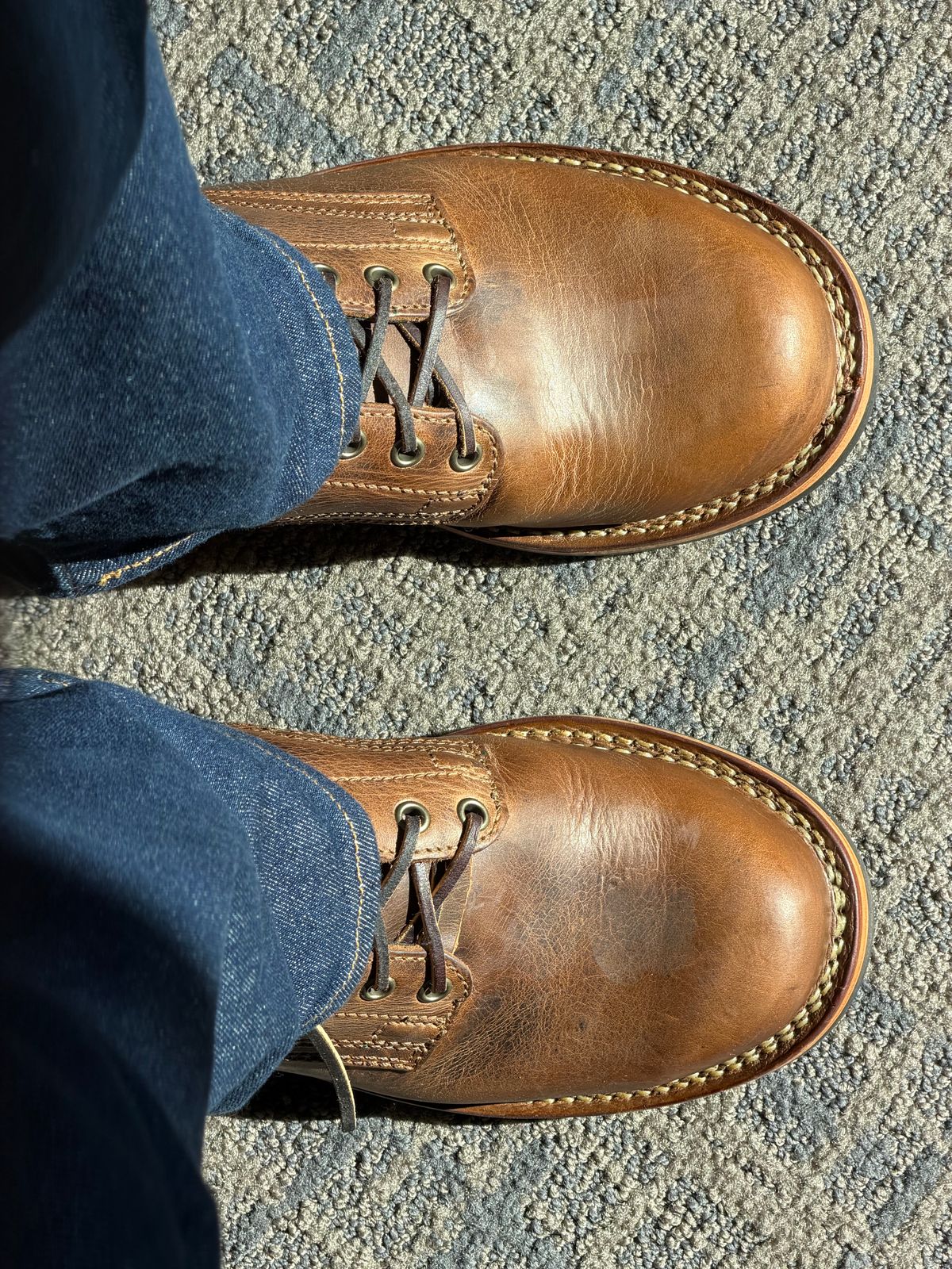 Photo by Dingo_Ugly on February 21, 2026 of the Drew's Boots Contractor 8 Inch in Rowdy Smooth.