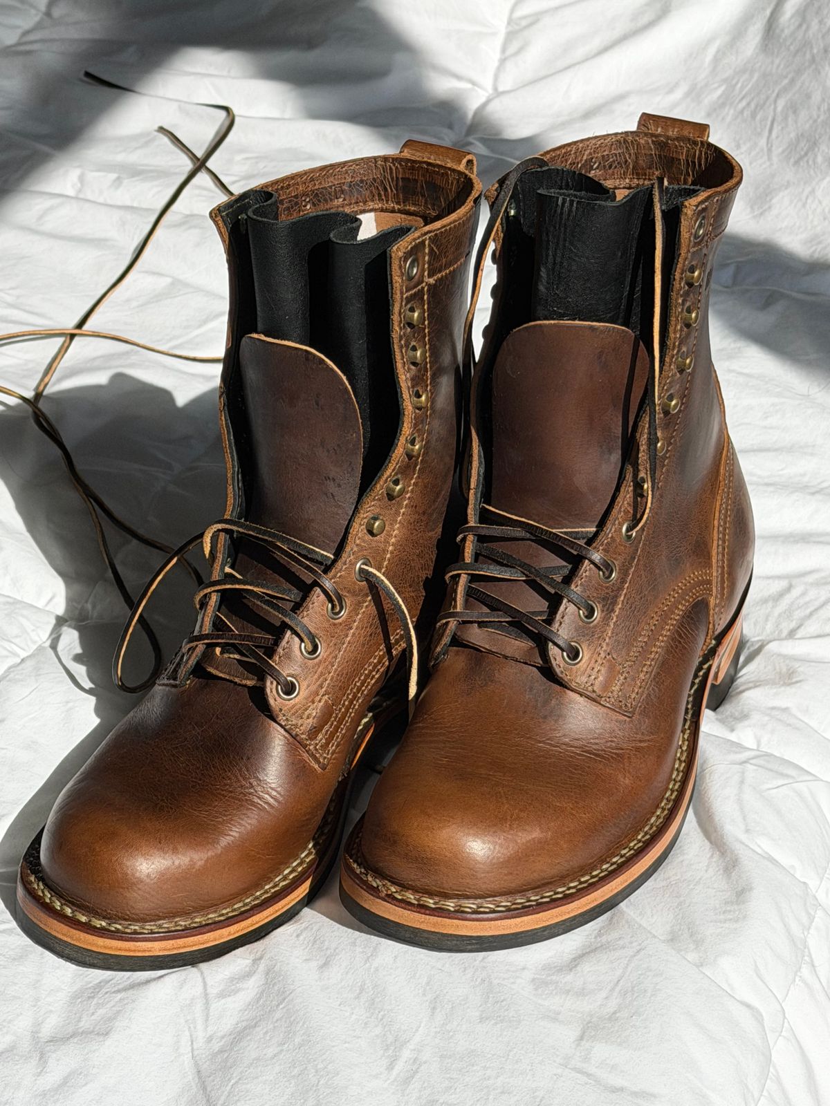Photo by Dingo_Ugly on February 21, 2026 of the Drew's Boots Contractor 8 Inch in Rowdy Smooth.