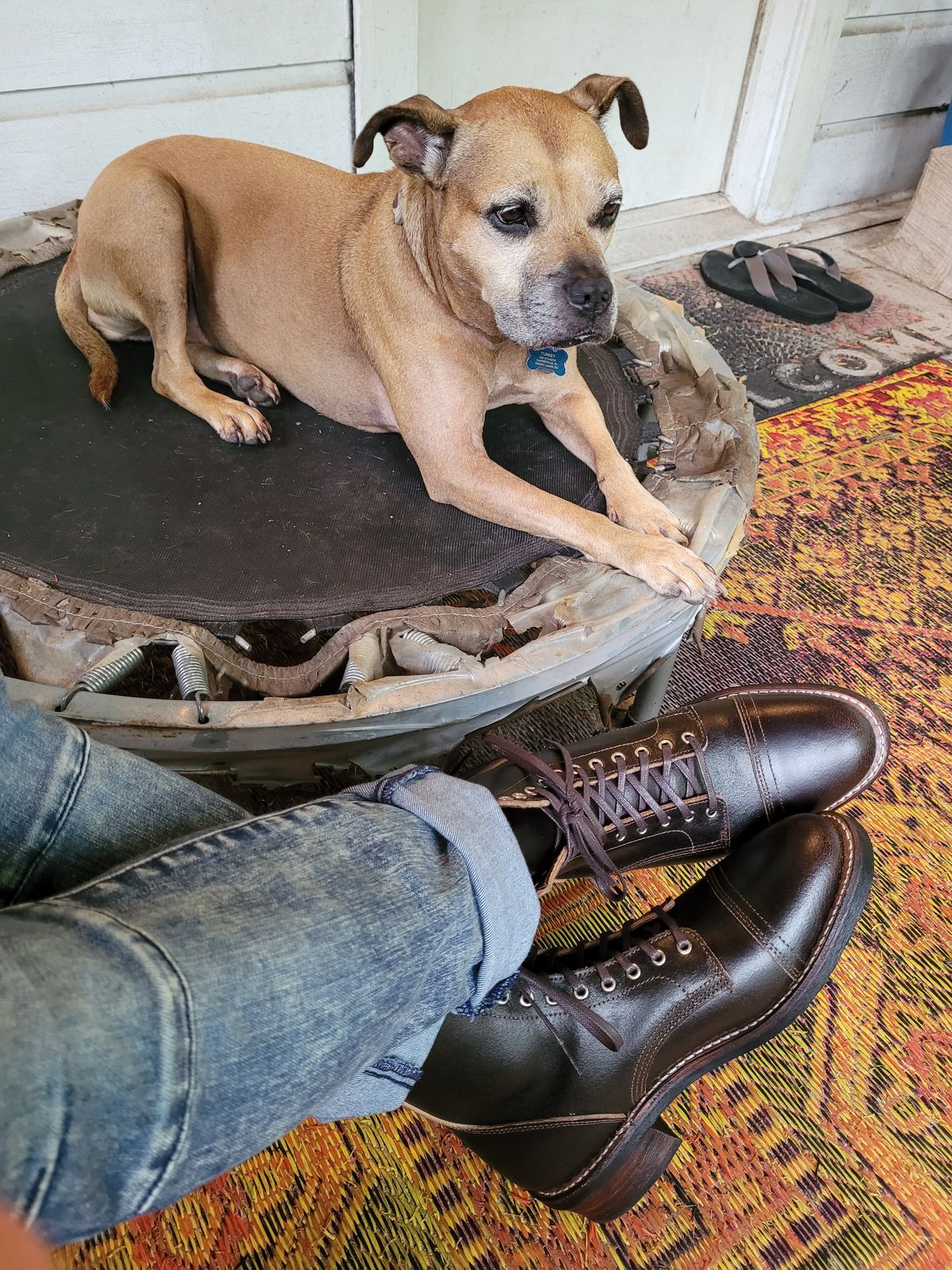Photo by markieballa on September 9, 2022 of the Thursday Logger in Horween Waxed Cacao.