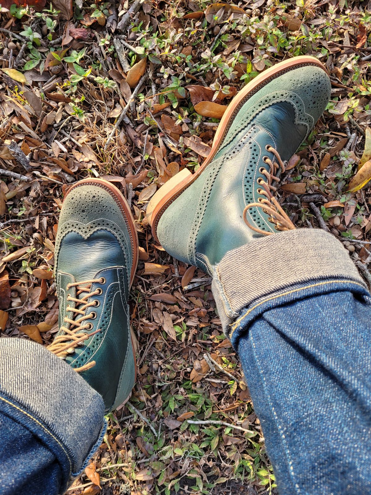 Photo by markieballa on December 13, 2024 of the Fortis Boots Wingtip Boots in Badalassi Carlo Waxy Ortensia & Badalassi Carlo Waxy Ortensia Roughout.