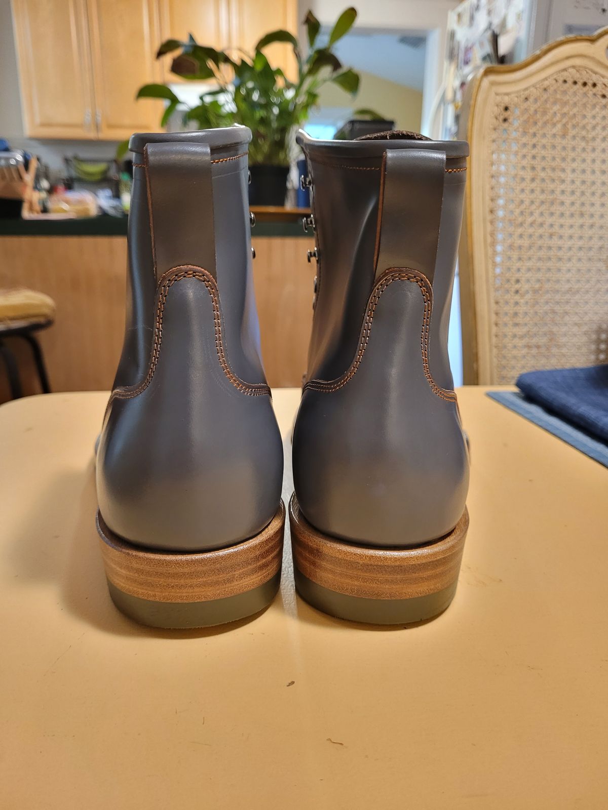 Photo by markieballa on November 1, 2024 of the Iron Boots The Chosen One in Maryam Grigio Shell Cordovan.