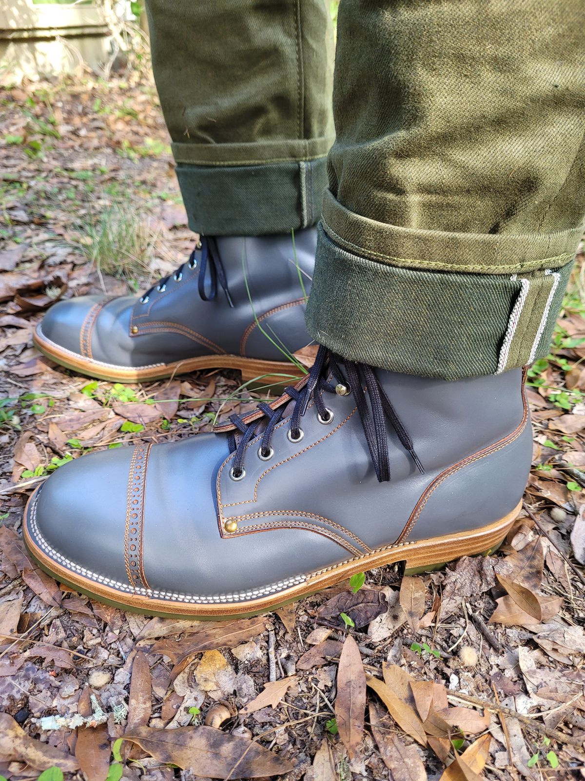 Photo by markieballa on November 13, 2024 of the Iron Boots The Chosen One in Maryam Grigio Shell Cordovan.