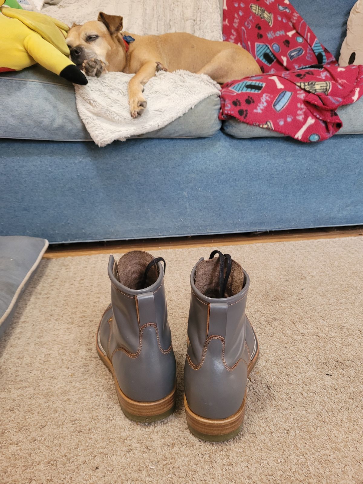 Photo by markieballa on February 4, 2025 of the Iron Boots The Chosen One in Maryam Grigio Shell Cordovan.