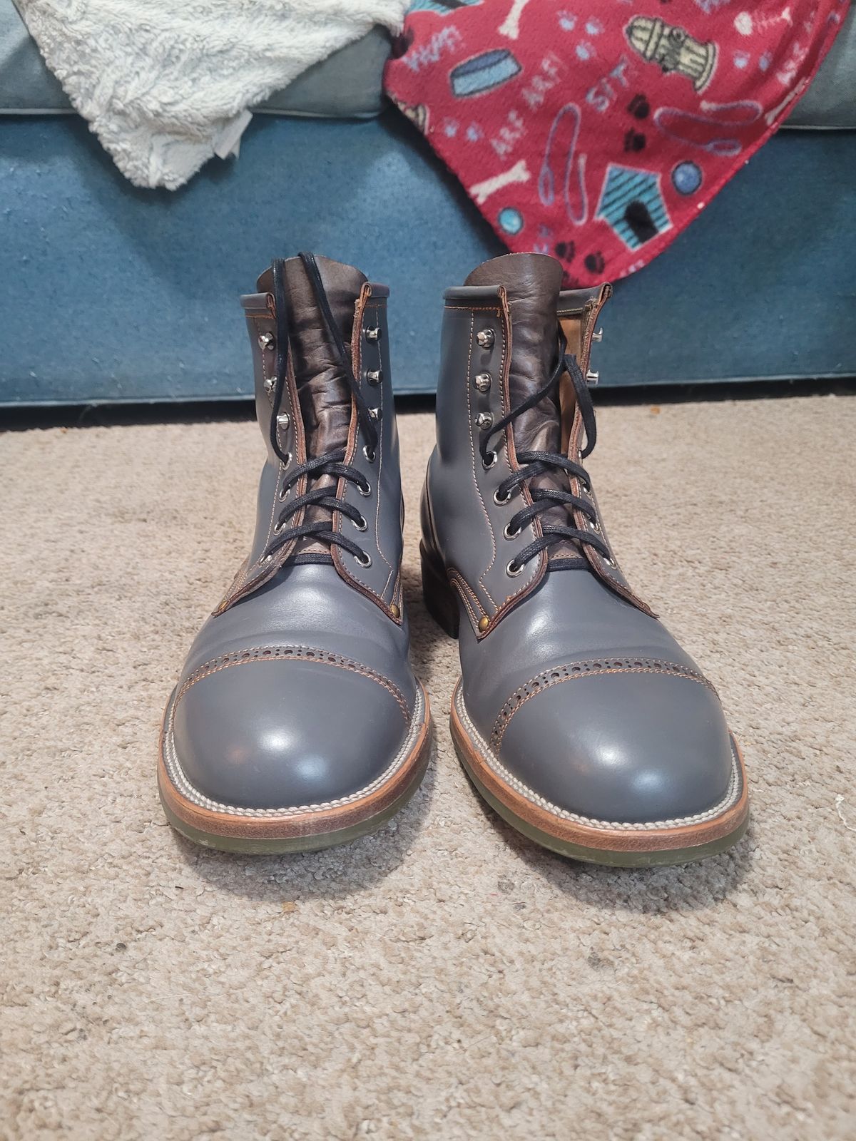 Photo by markieballa on April 4, 2025 of the Iron Boots The Chosen One in Maryam Grigio Shell Cordovan.