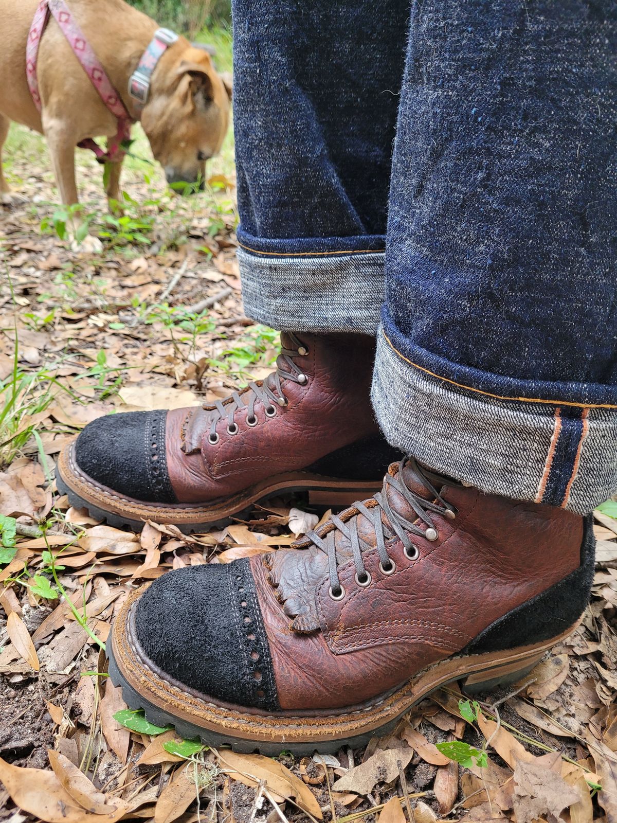 Photo by markieballa on October 28, 2024 of the White's Bounty Hunter in Law Tanning Brown Bison & Seidel Black Oil Tan Roughout.