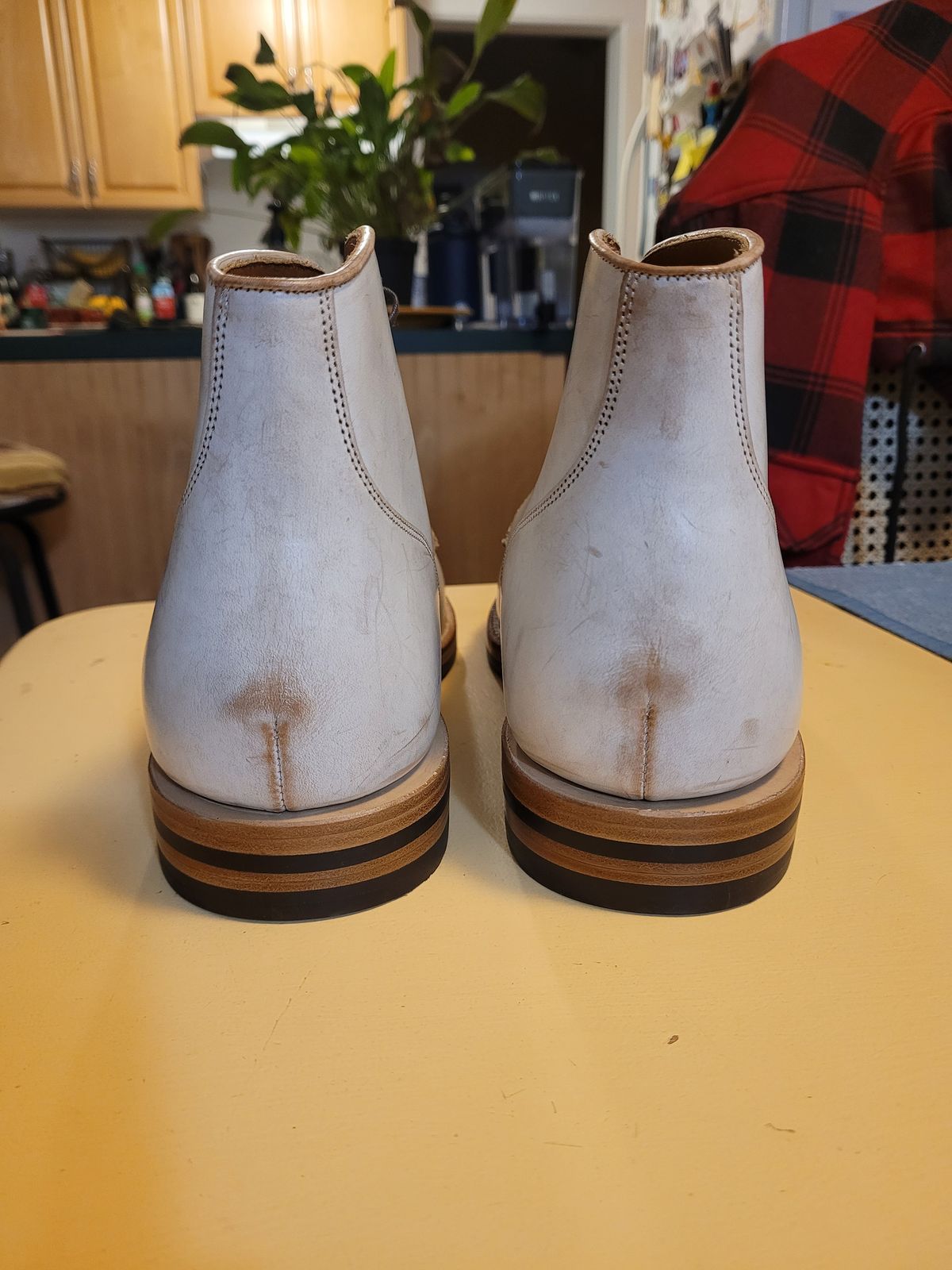 Photo by markieballa on December 1, 2024 of the Grant Stone Garrison Boot in Conceria Walpier Ghost Burro.