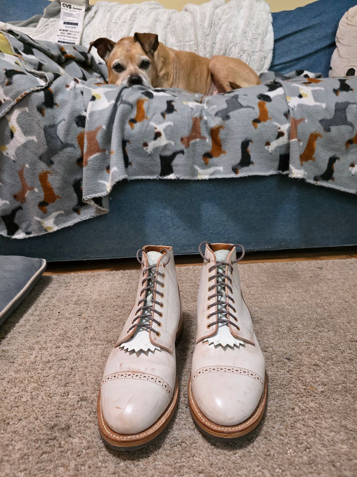 Photo by markieballa on November 5, 2025 of the Grant Stone Garrison Boot in Conceria Walpier Ghost Burro.