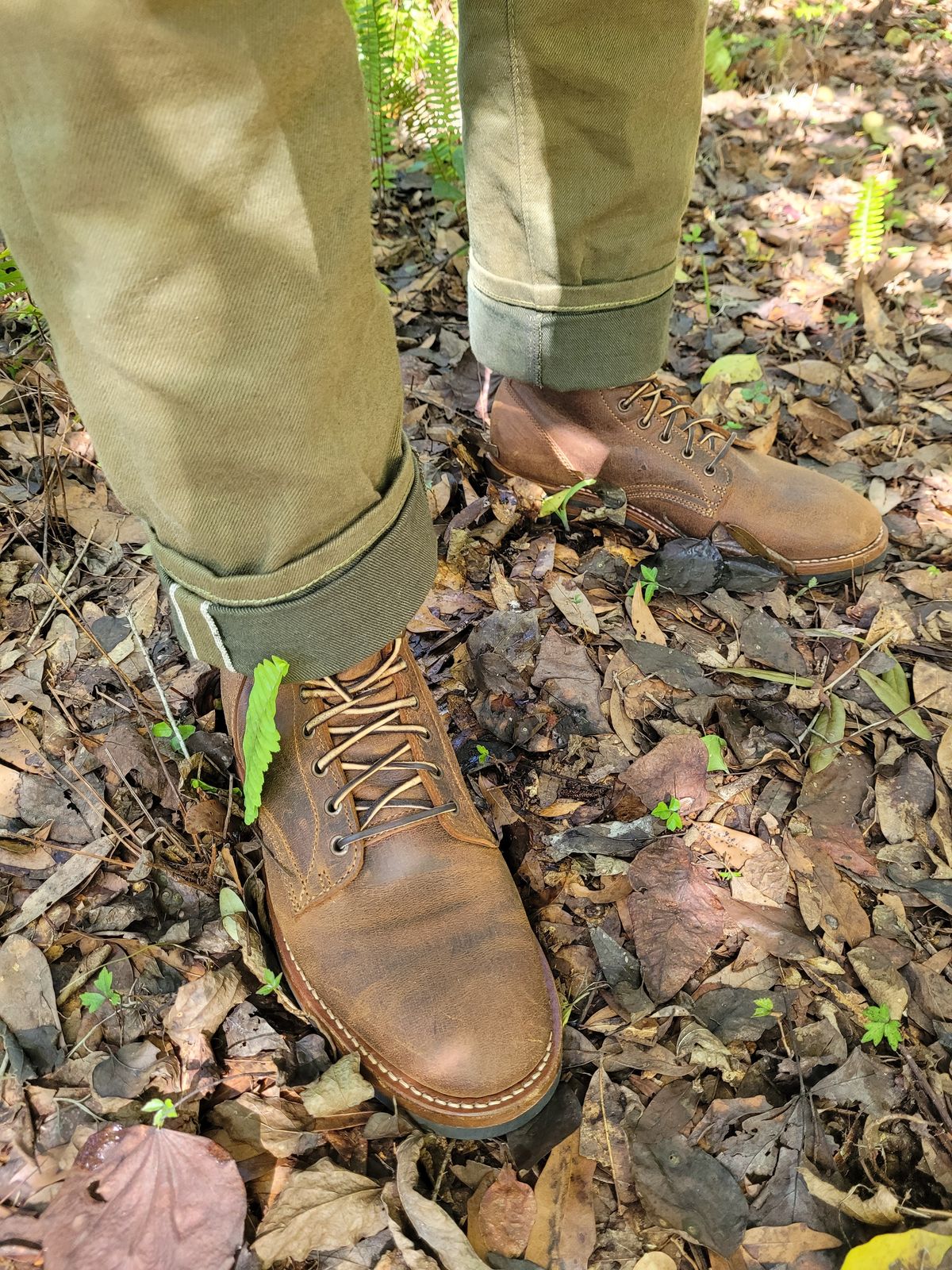 Photo by markieballa on October 20, 2025 of the Truman Upland Boot in Gallun Cognac Teton Stag.