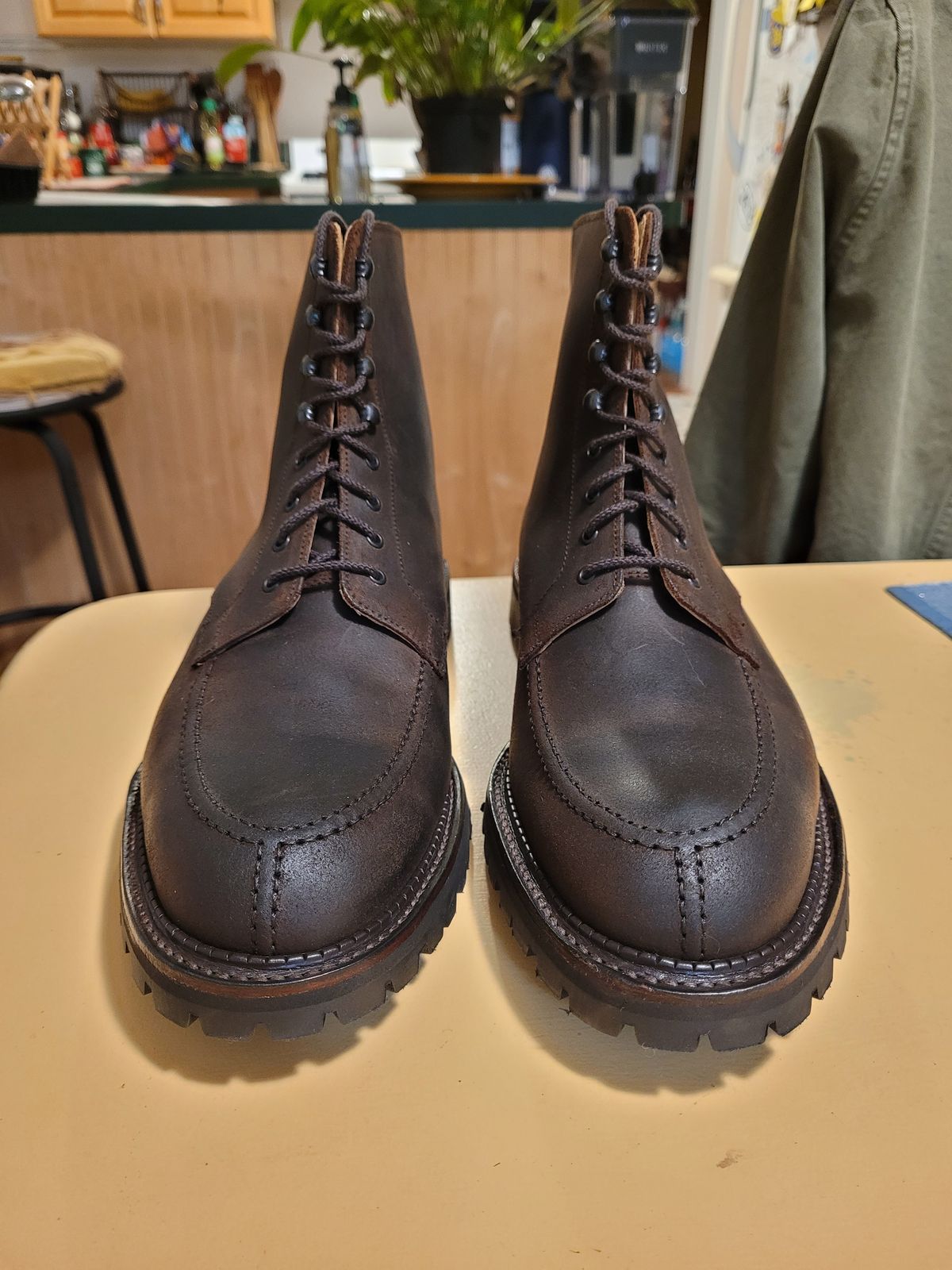 Photo by markieballa on March 9, 2024 of the Crockett & Jones Indiana in Dark Brown Roughout Suede.
