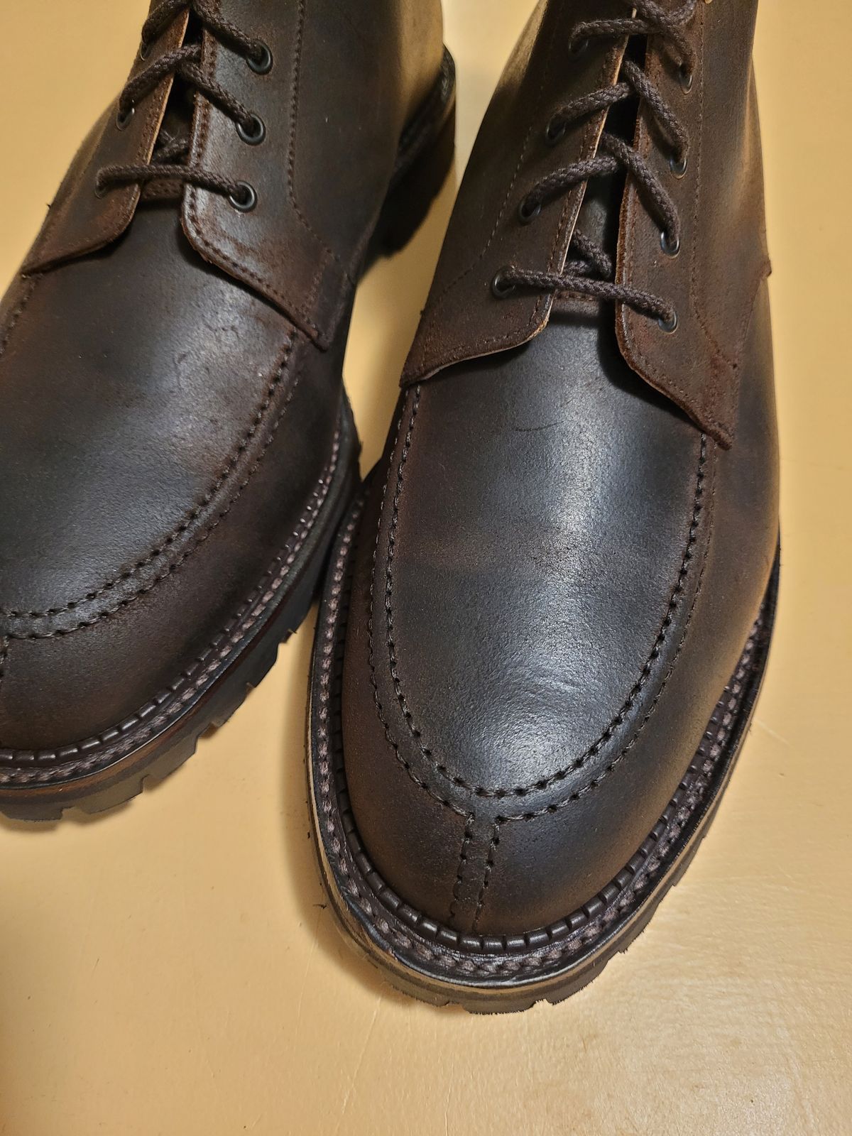 Photo by markieballa on March 9, 2024 of the Crockett & Jones Indiana in Dark Brown Roughout Suede.