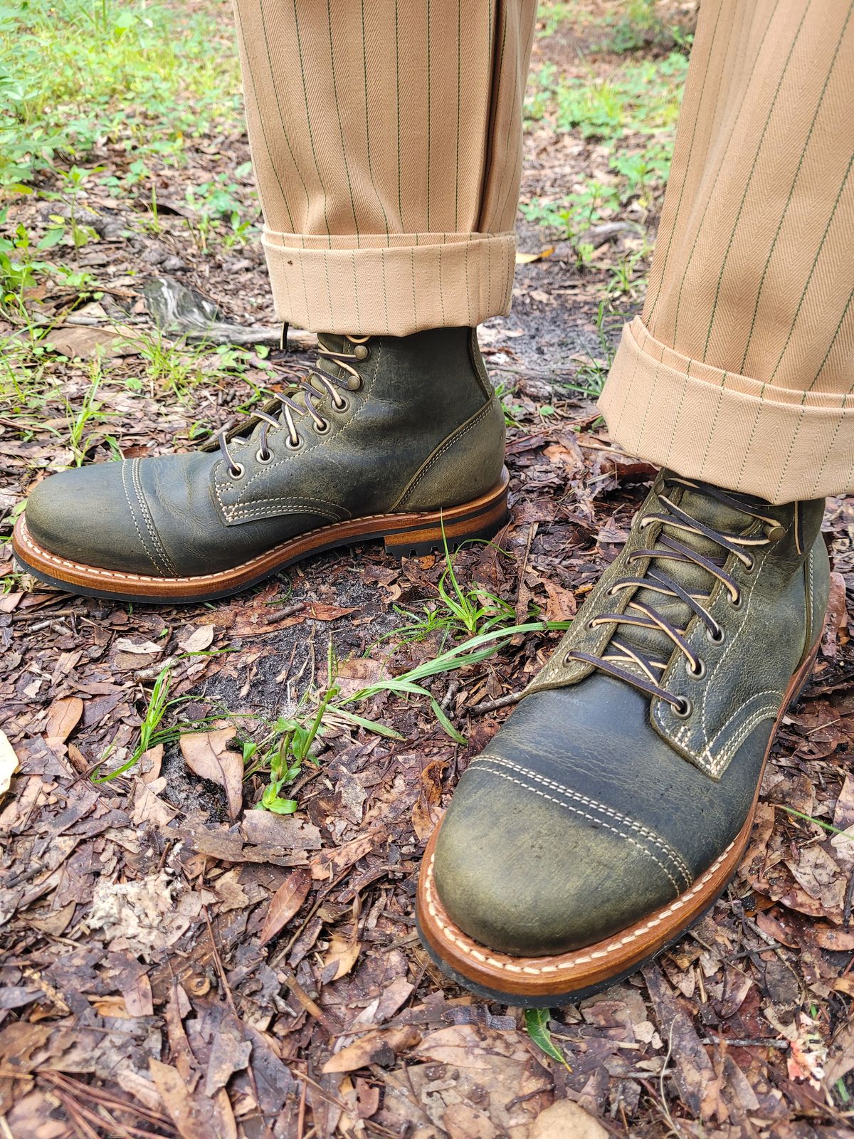 Photo by markieballa on July 5, 2025 of the Truman Upland Boot in Gallun Olive Teton Stag.