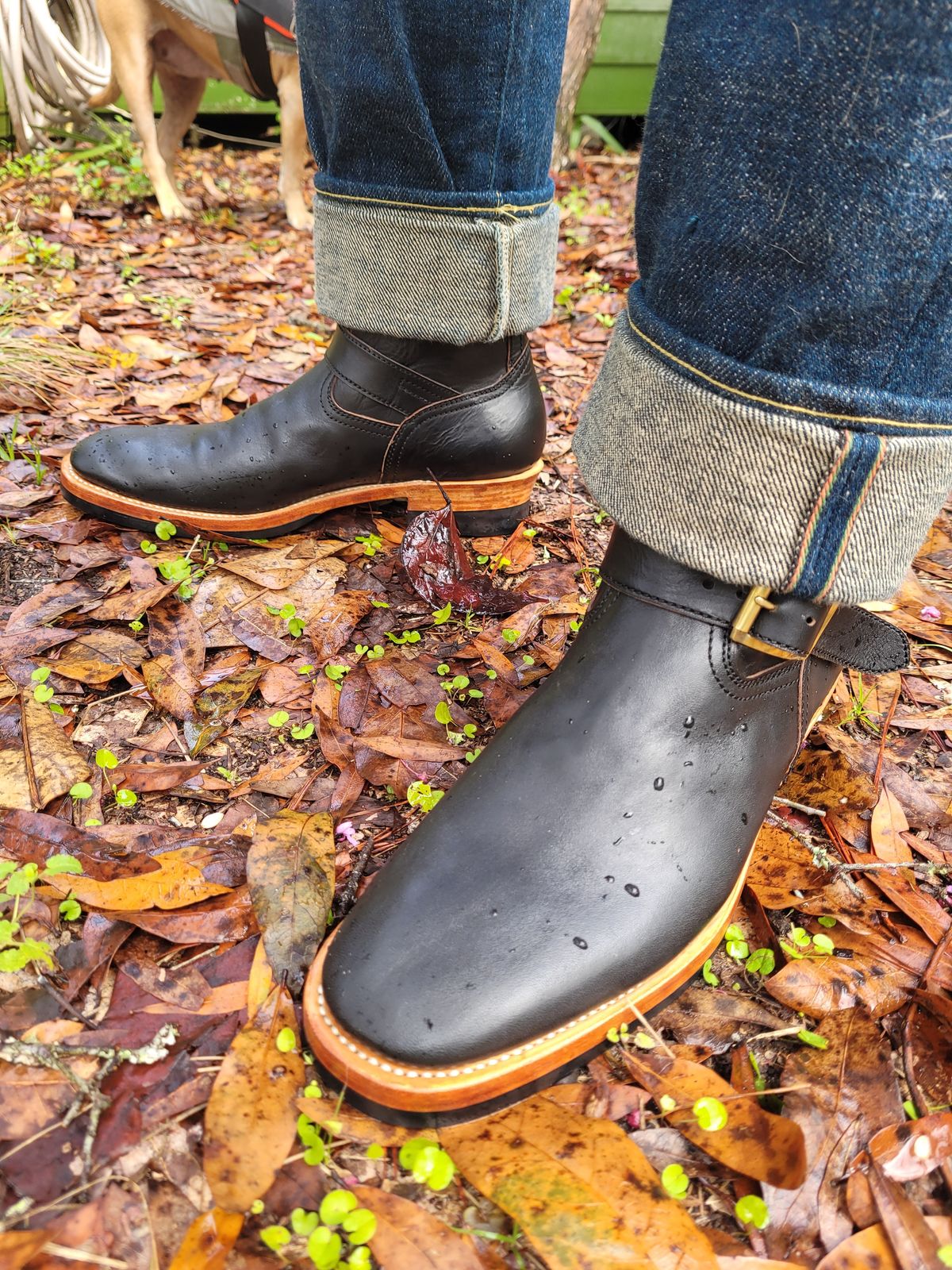 Photo by markieballa on February 25, 2025 of the Briselblack The Keeper 'Type 2' Engineer Boot in Shinki Black Teacore Horsehide.