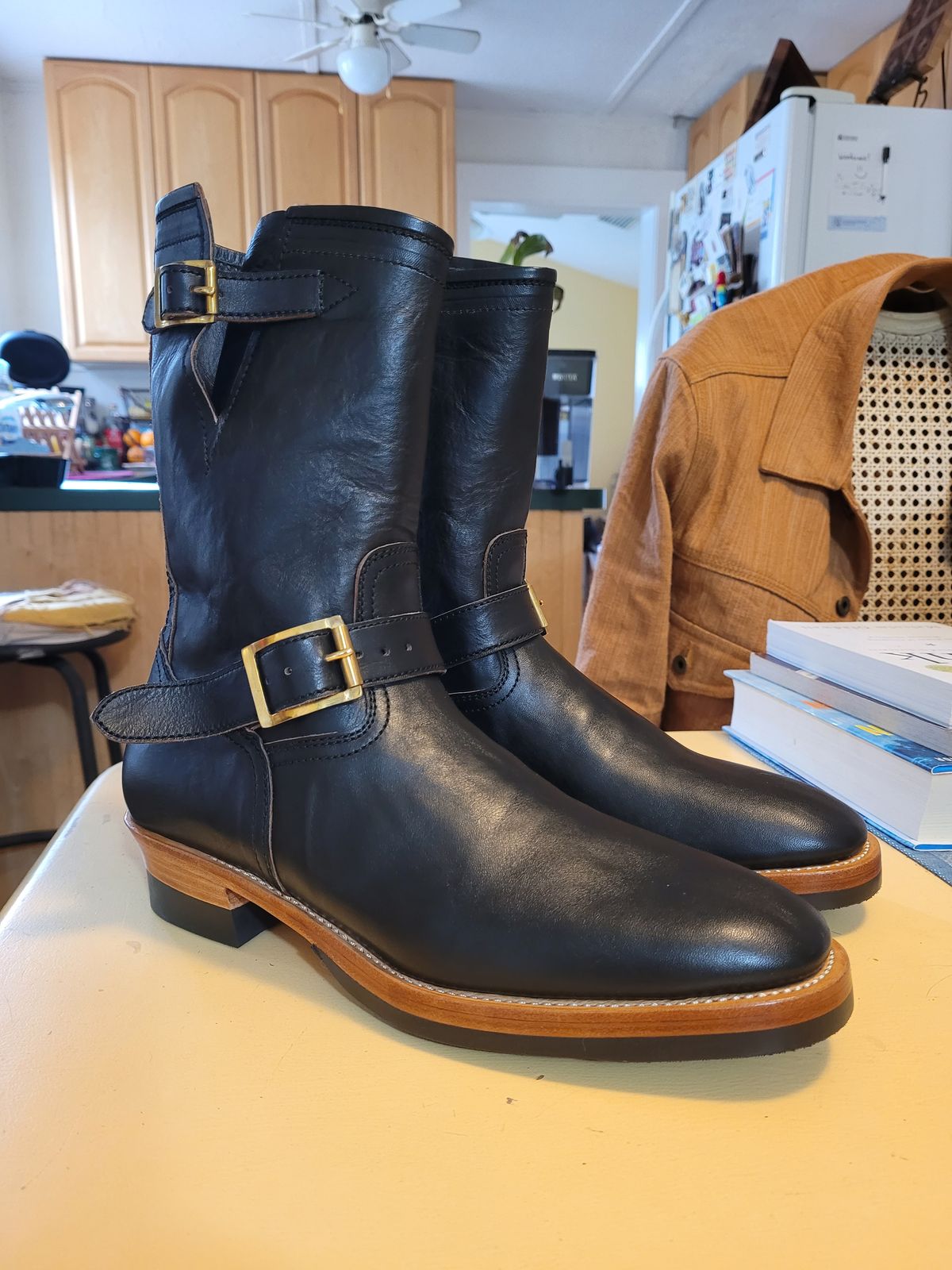Photo by markieballa on February 23, 2025 of the Briselblack The Keeper 'Type 2' Engineer Boot in Shinki Black Teacore Horsehide.
