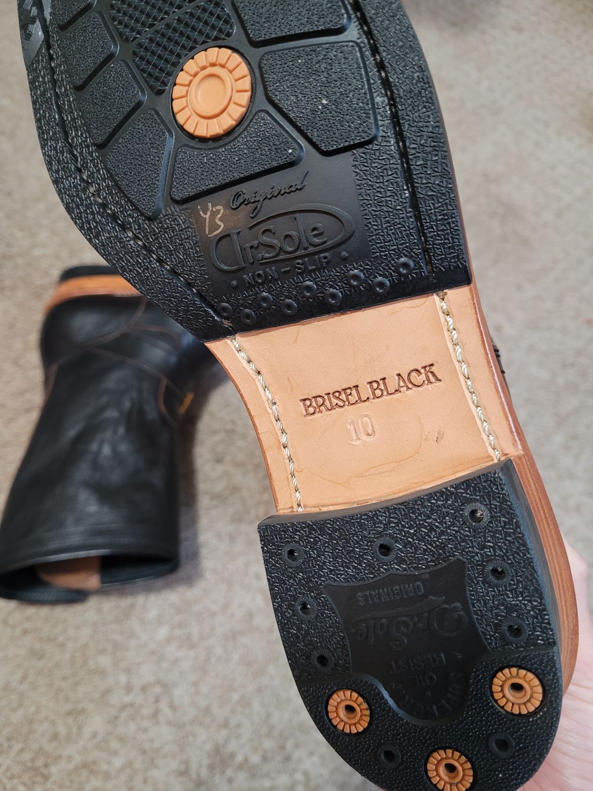 Photo by markieballa on February 23, 2025 of the Briselblack The Keeper 'Type 2' Engineer Boot in Shinki Black Teacore Horsehide.