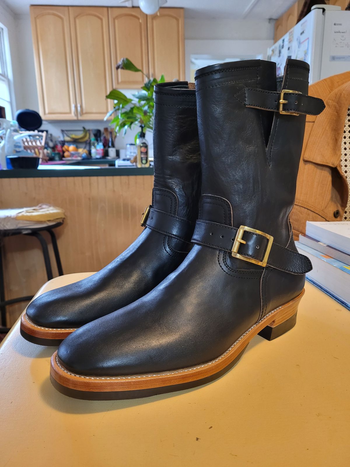 Photo by markieballa on February 23, 2025 of the Briselblack The Keeper 'Type 2' Engineer Boot in Shinki Black Teacore Horsehide.