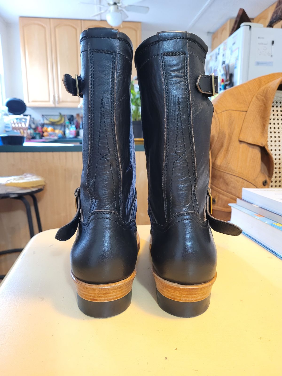 Photo by markieballa on February 23, 2025 of the Briselblack The Keeper 'Type 2' Engineer Boot in Shinki Black Teacore Horsehide.